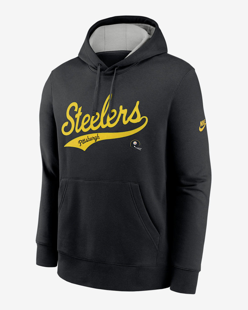 Pittsburgh Steelers Rewind Club Logo Men's Nike NFL Pullover Hoodie 1