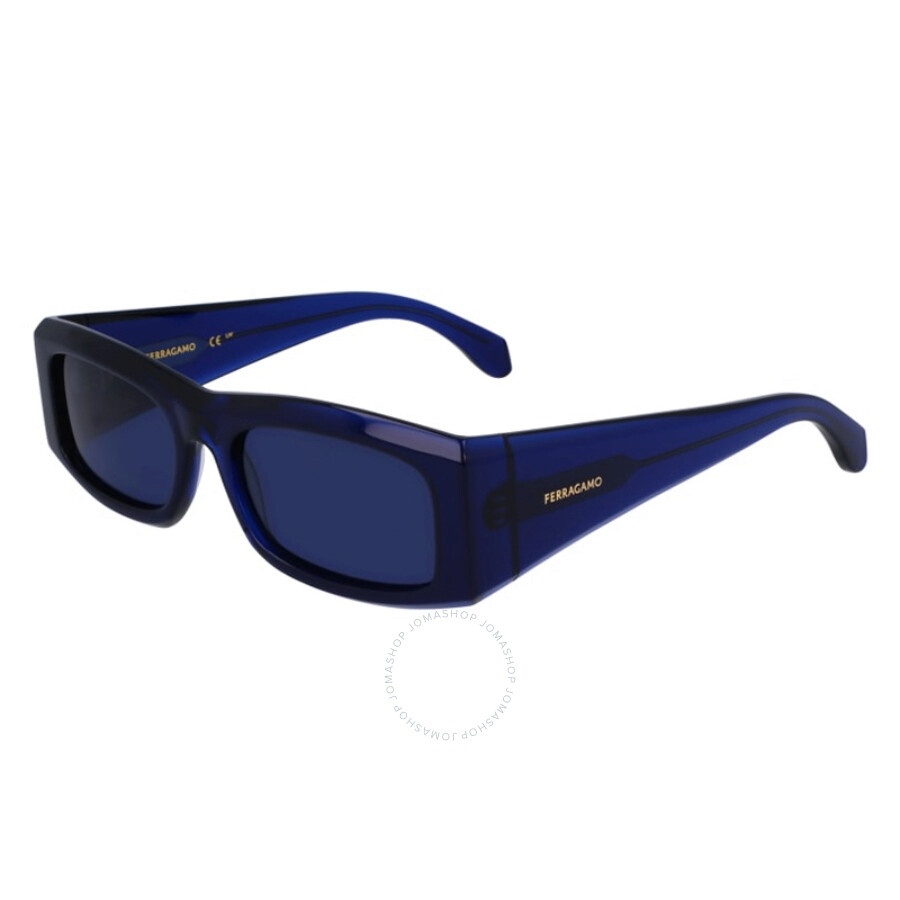 Salvatore Ferragamo Blue Rectangular Men's Sunglasses SF2012S 432 57 - 1