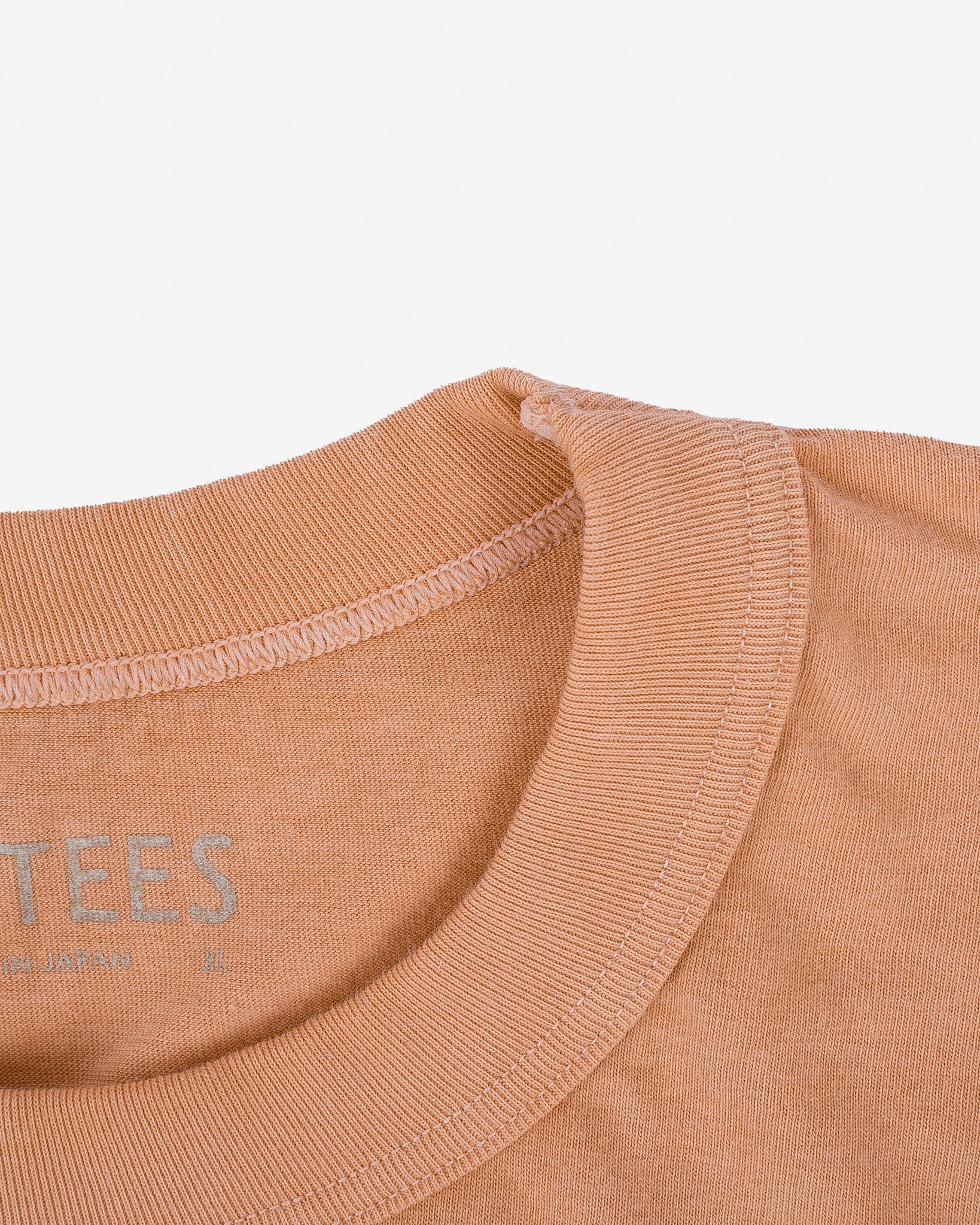 UTIL-HDYE-PCH UTILITEES - 5.5oz Loopwheel Crew Neck T-Shirt - Hand Dyed Peach - 6