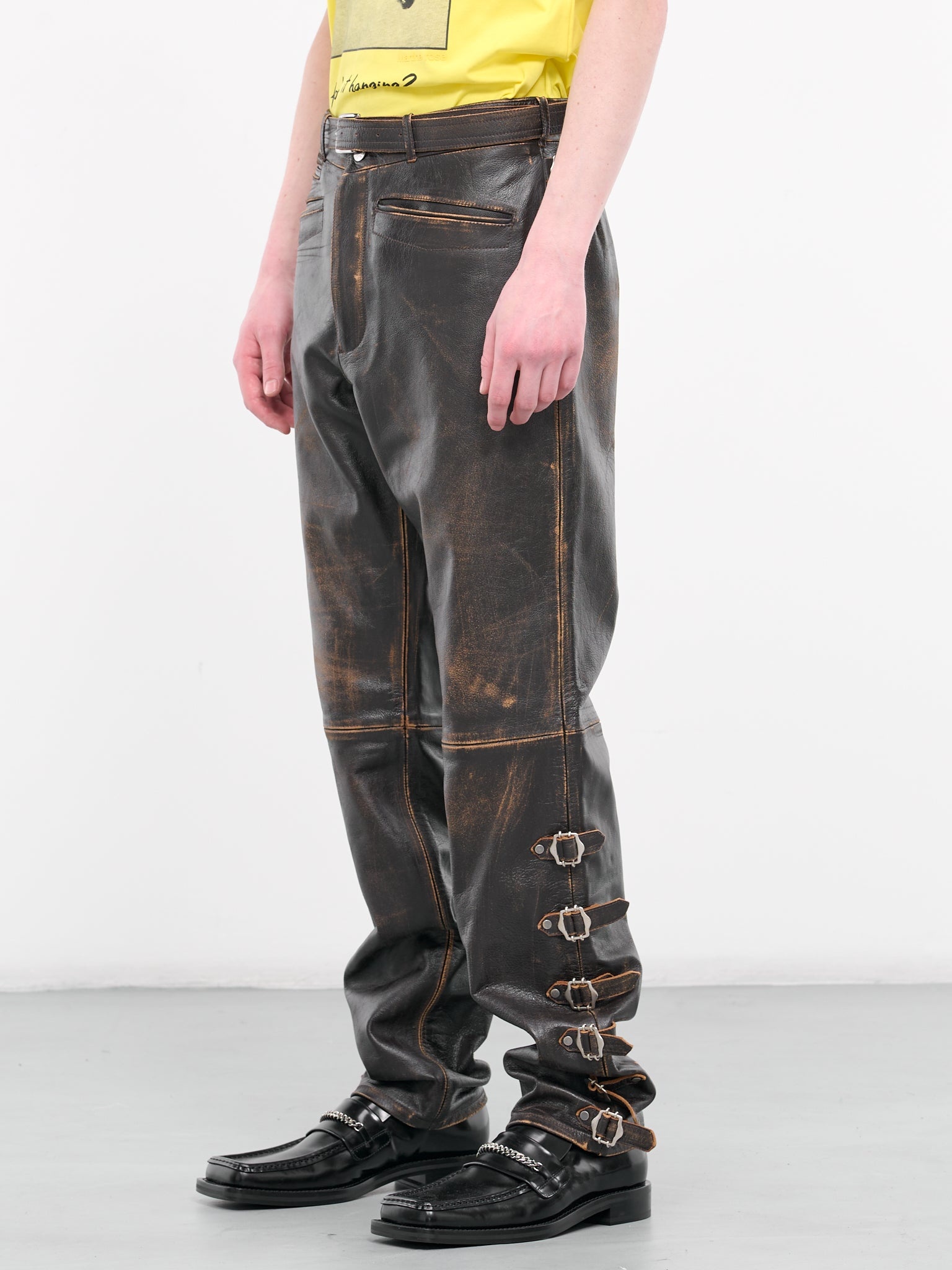 Leather Buckle Trousers - 2