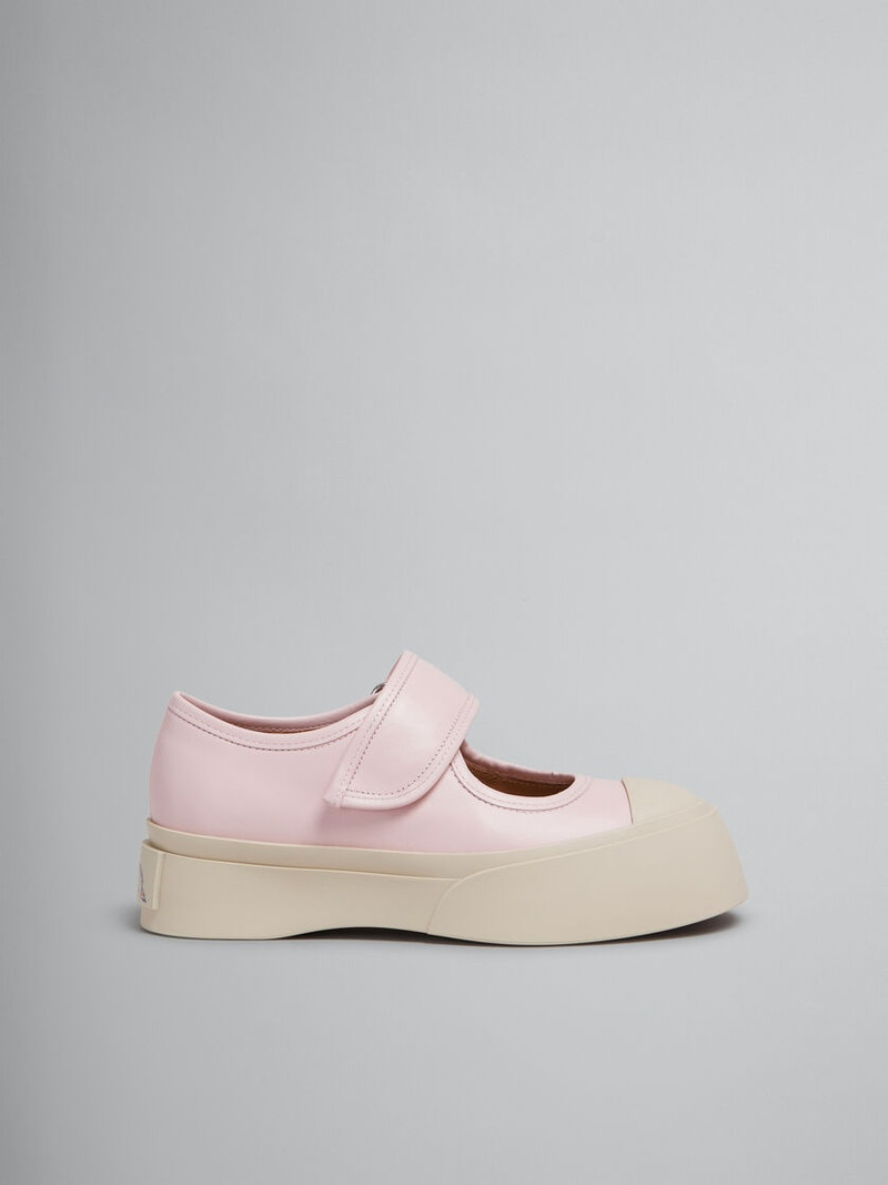 LIGHT PINK NAPPA LEATHER MARY JANE SNEAKER 1