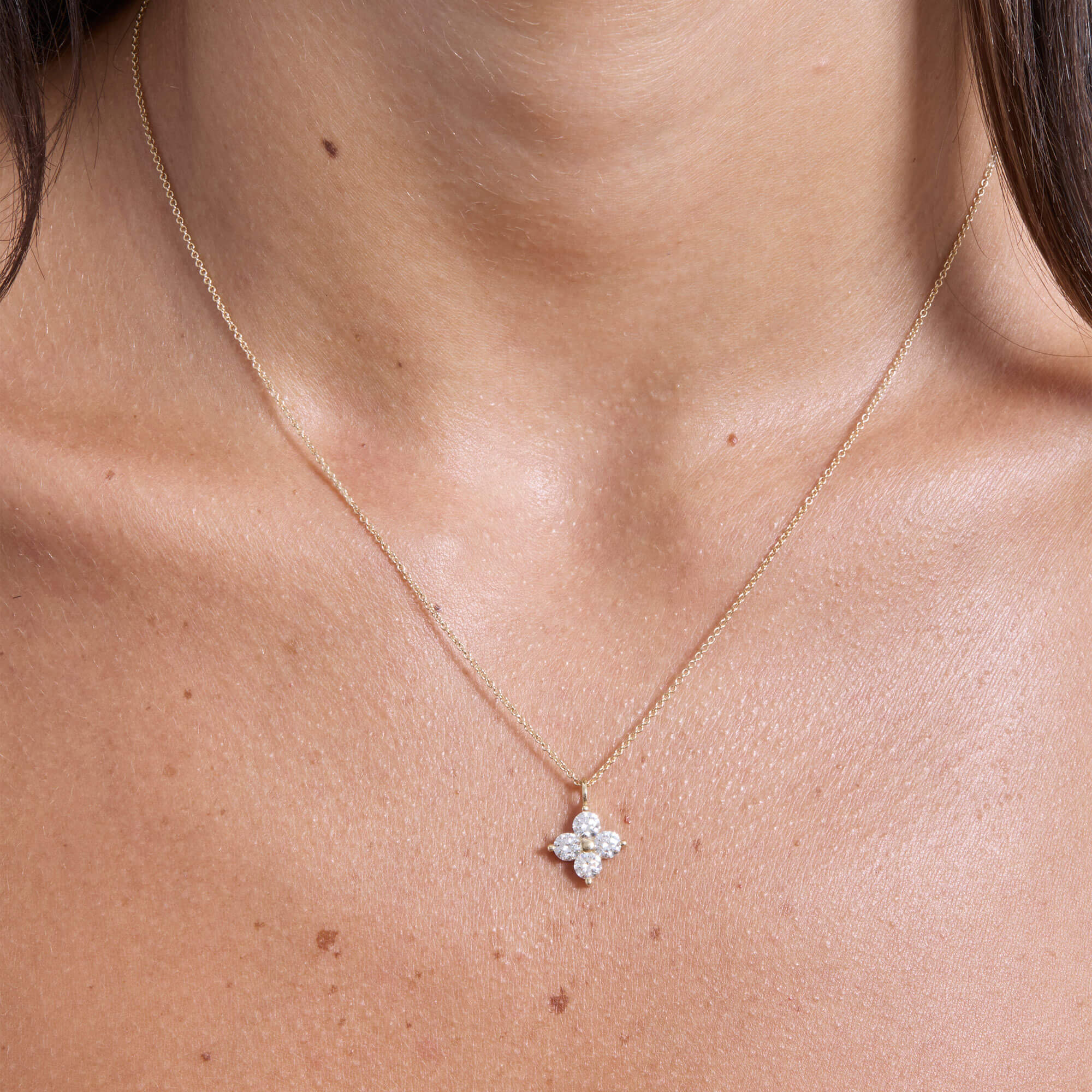 1CTW Luckiest Clover LAB-Created Diamond Necklace - 2