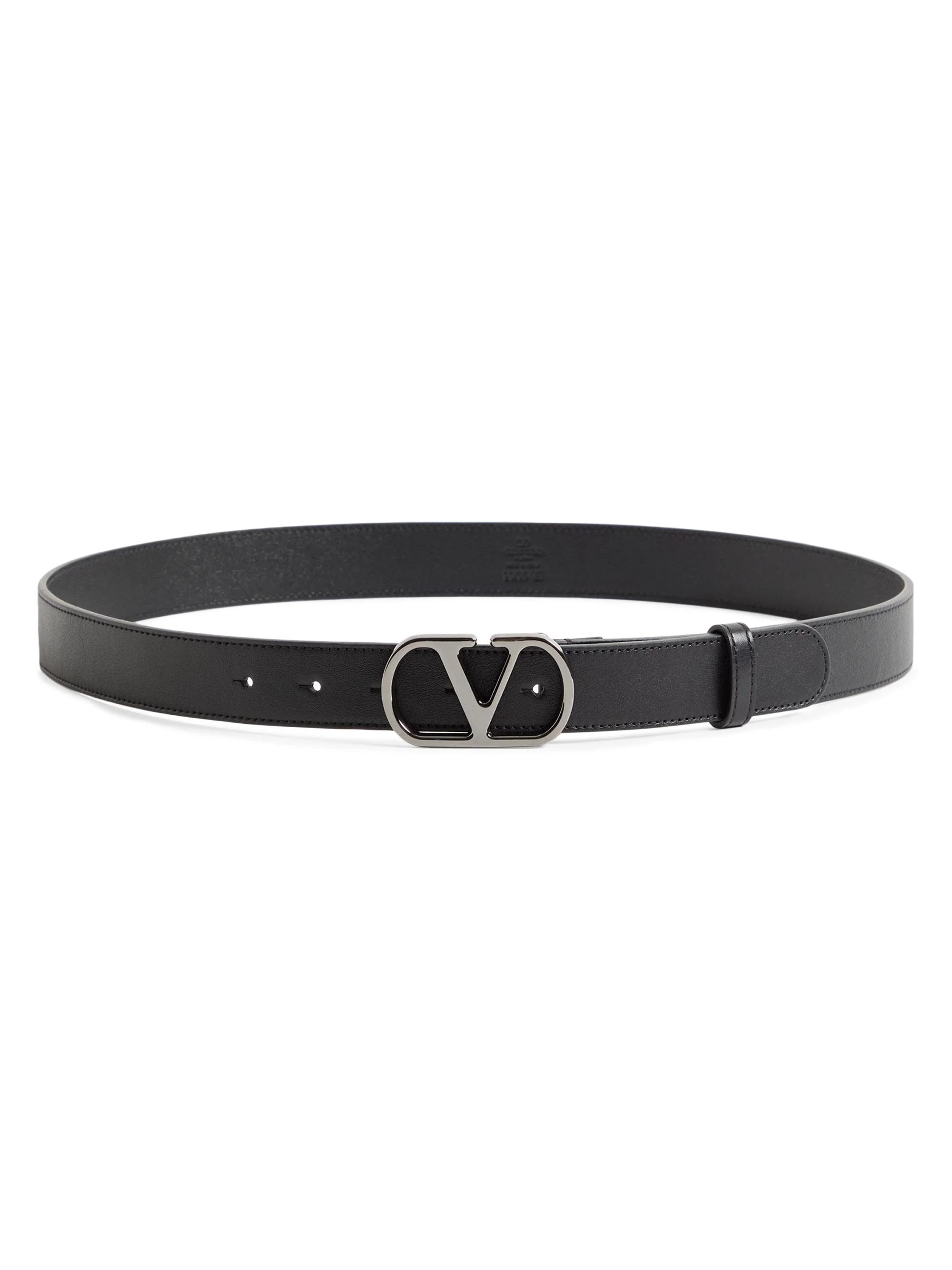 Men's VLogo Signature Belt in Shiny Calfskin 30MM - Black - 1