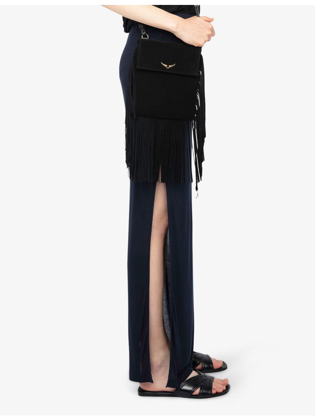 Giada Drawstring-Waist Slim-Fit Woven Maxi Skirt - 3
