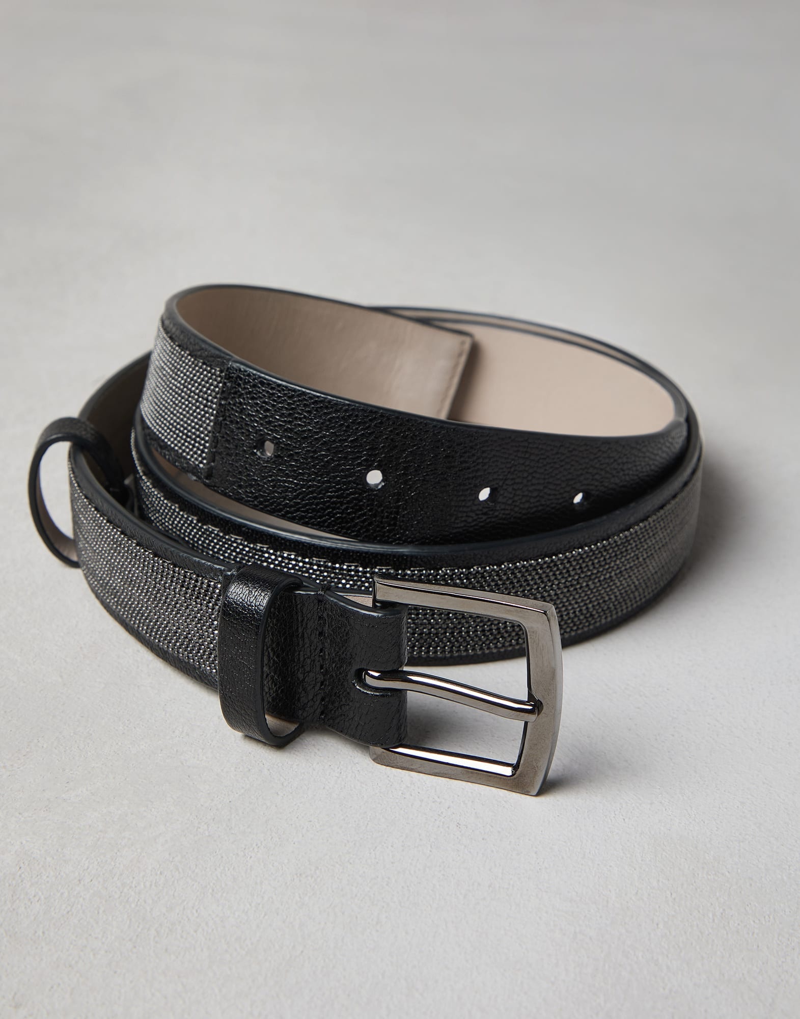 Precious belt in grained leather - 2