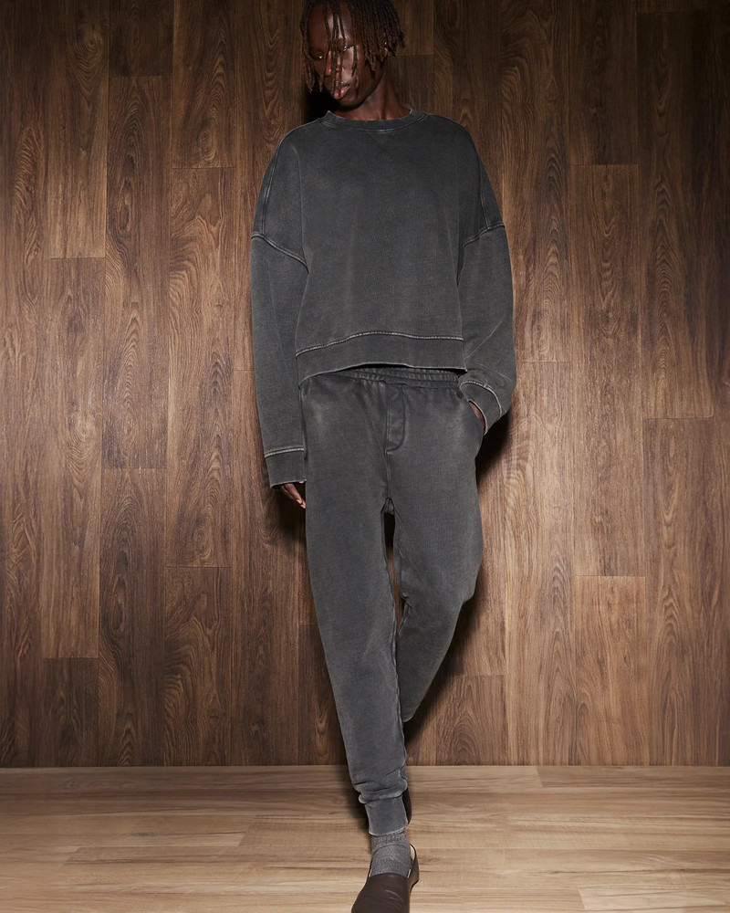 entire studios SLIM SWEATPANT WASHED BLACK outlook
