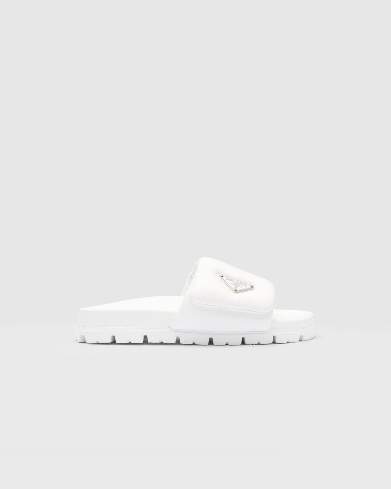 Prada Soft padded nappa leather slides outlook