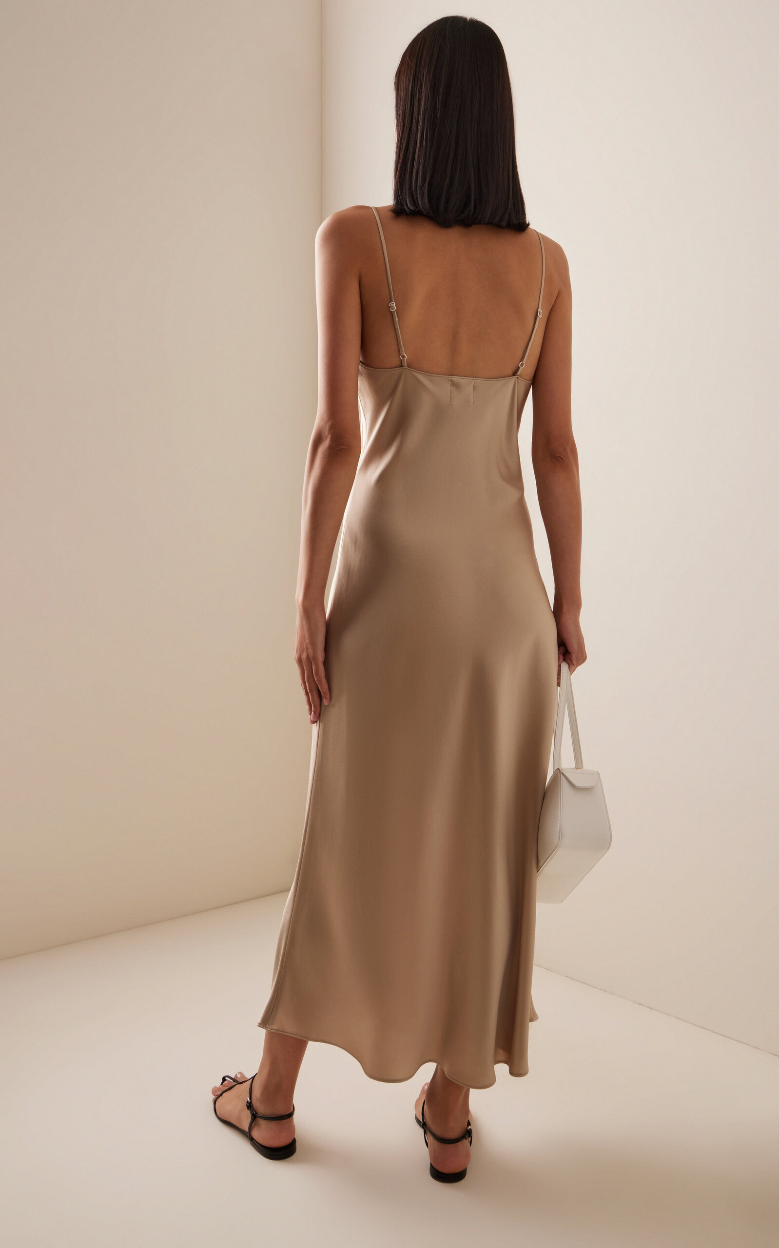 Barb Satin Midi Slip Dress nude - 4