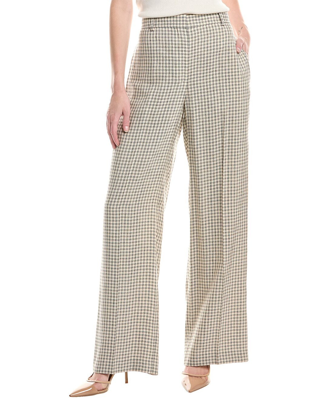 Theory Classic Linen-Blend Trouser - 1