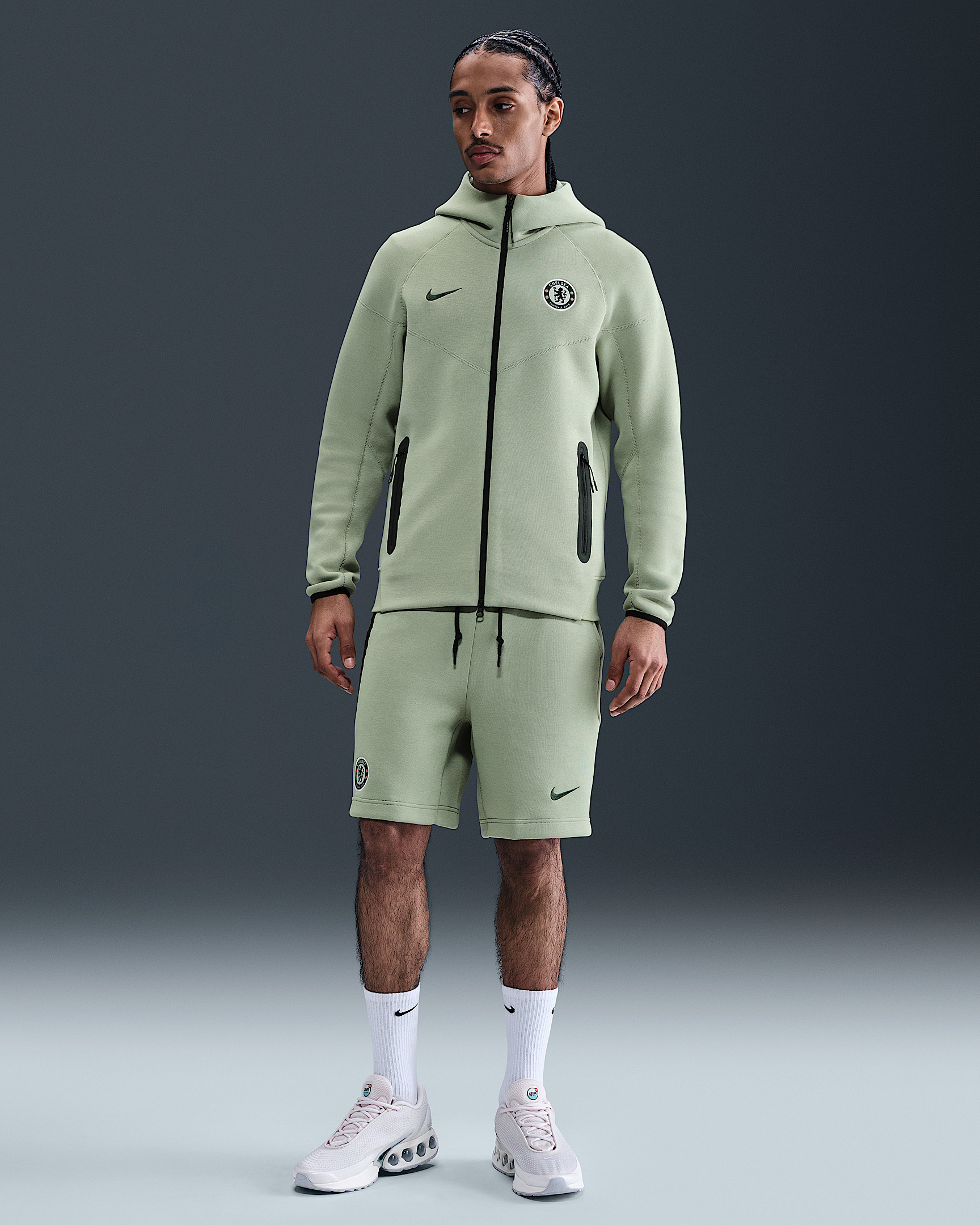 Chelsea FC Tech Windrunner Men's Nike Soccer Fleece Full-Zip Hoodie - 4