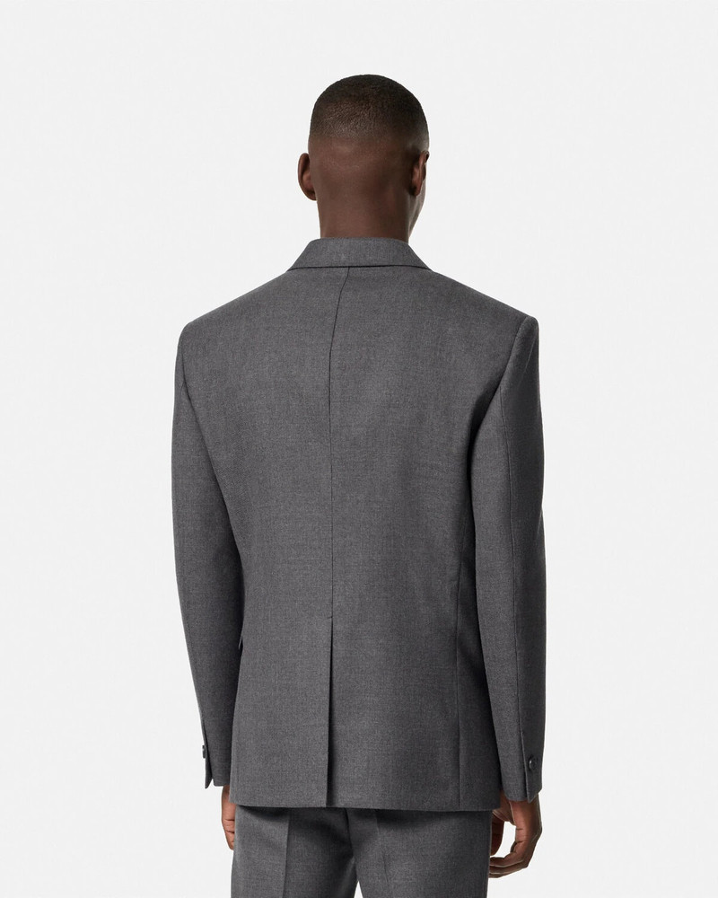 Wool Gabardine Five-Button Blazer 5