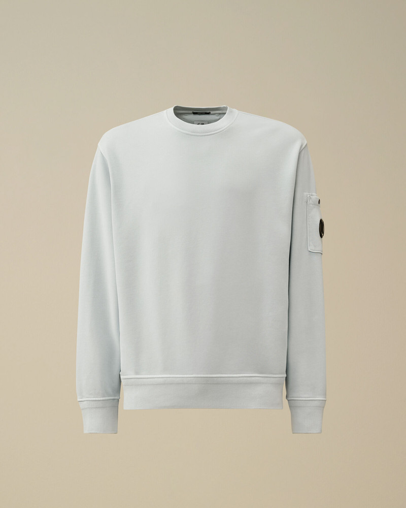 Cotton Diagonal Fleece Crewneck Sweatshirt 1
