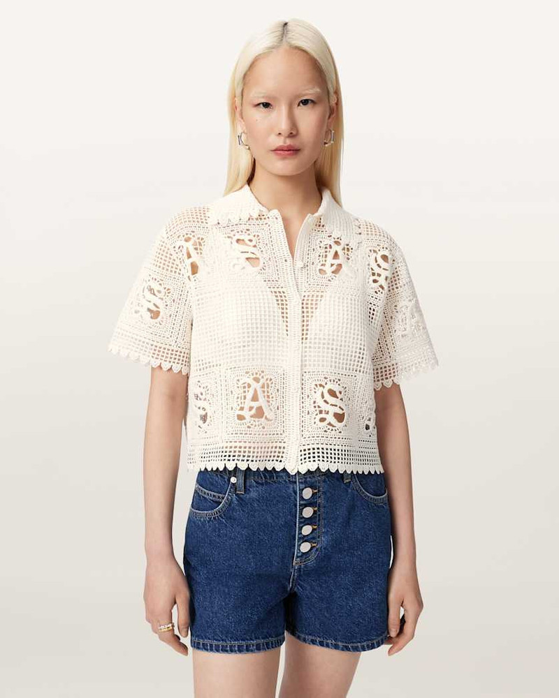 KYRA CROCHET CROPPED POLO 4