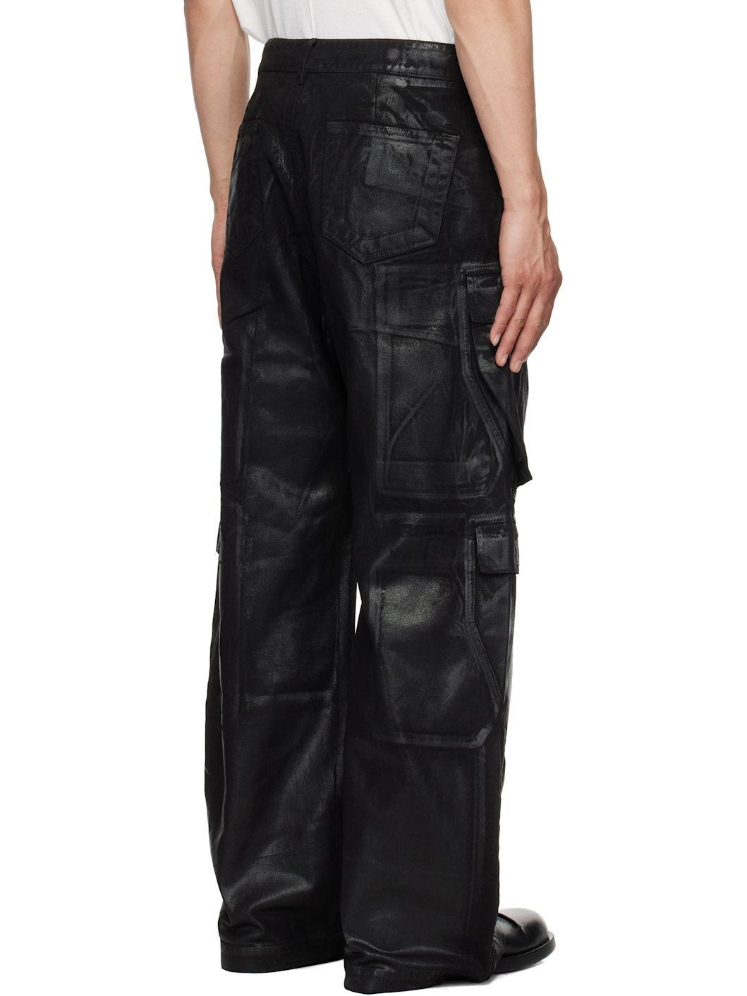 Black Hollywood Double Cargo Jeans - 3