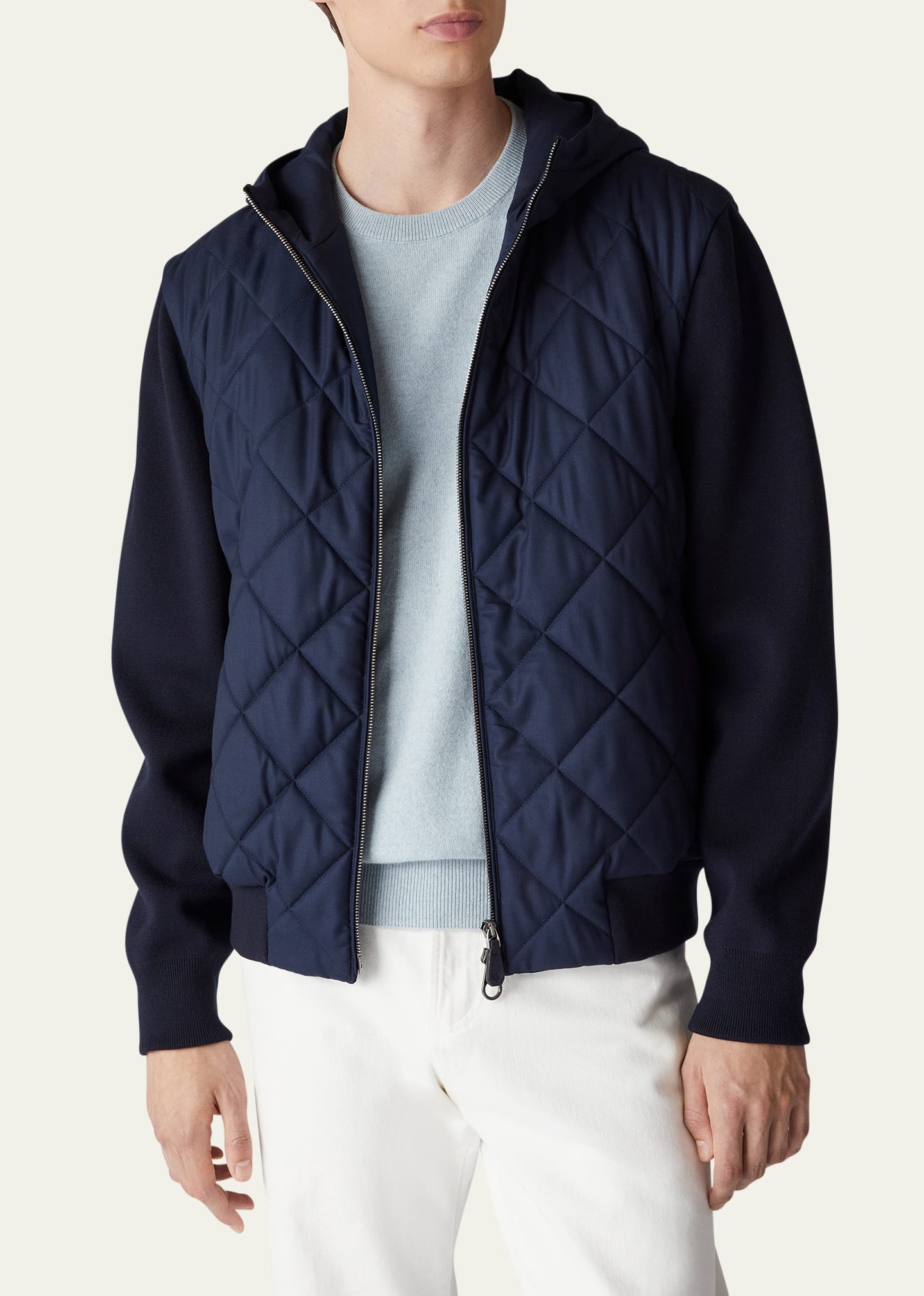 Men's Ampay Wool Hooded Bomber Jacket - 4