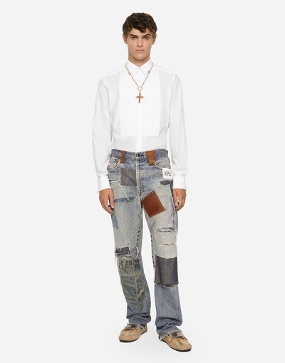 Dolce & Gabbana Straight-leg patchwork denim jeans outlook