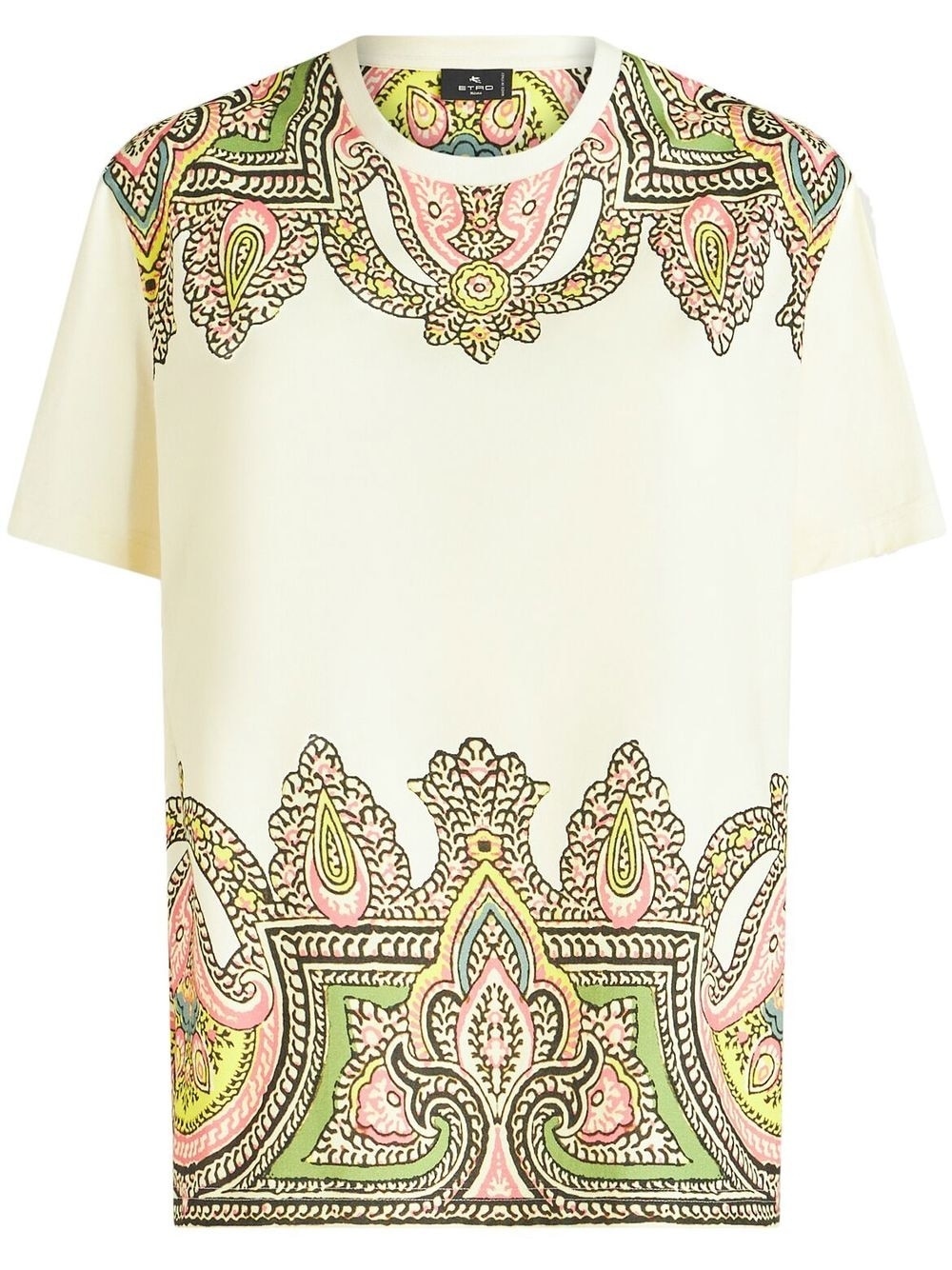 paisley-print crew-neck T-shirt - 1