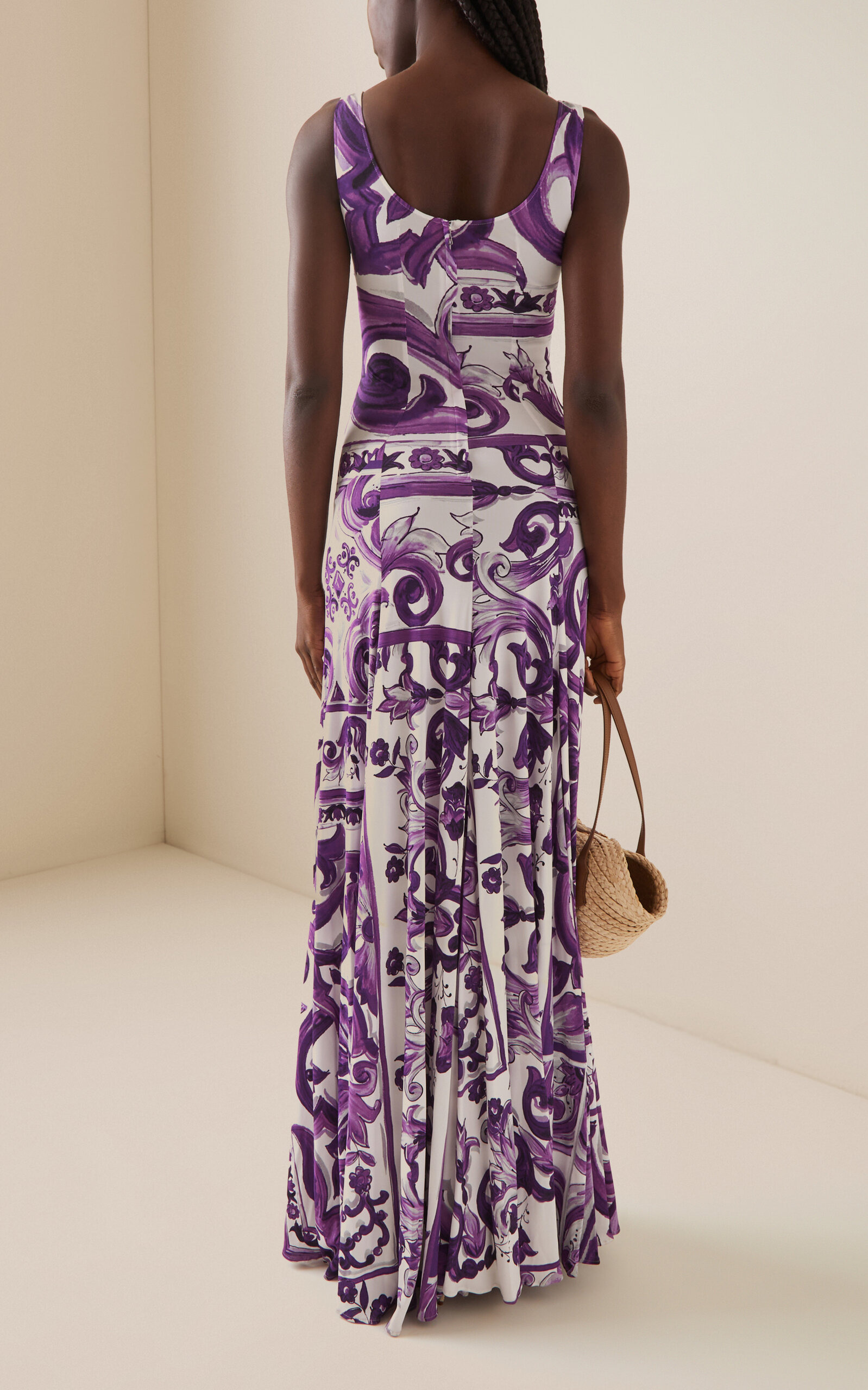 Printed Rayon Organza Maxi Dress multi - 4