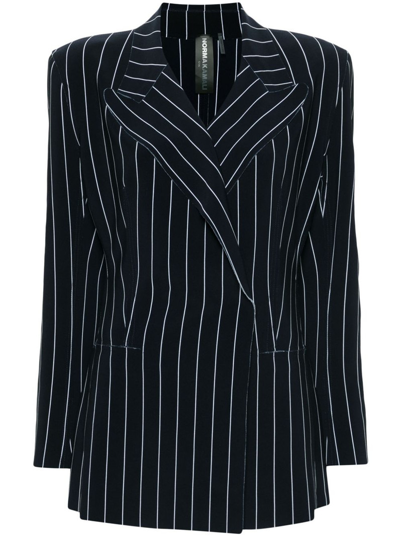 pinstripe double-breasted blazer 1