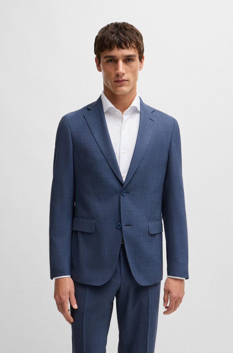 SLIM-FIT SUIT IN MICRO-PATTERNED PERFORMANCE-STRETCH WOOL 2