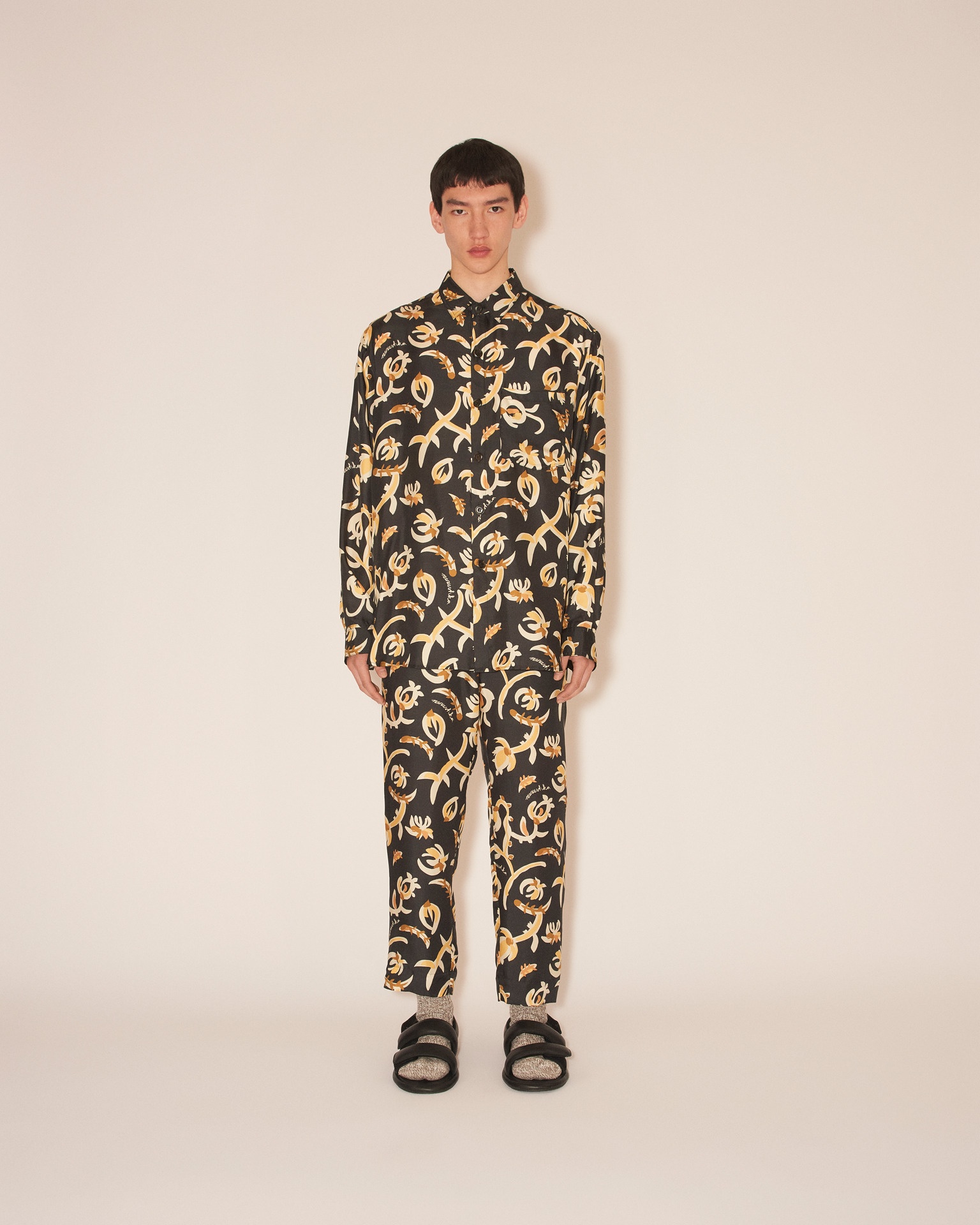 JARI - Laser cut shirt - Floral black - 2