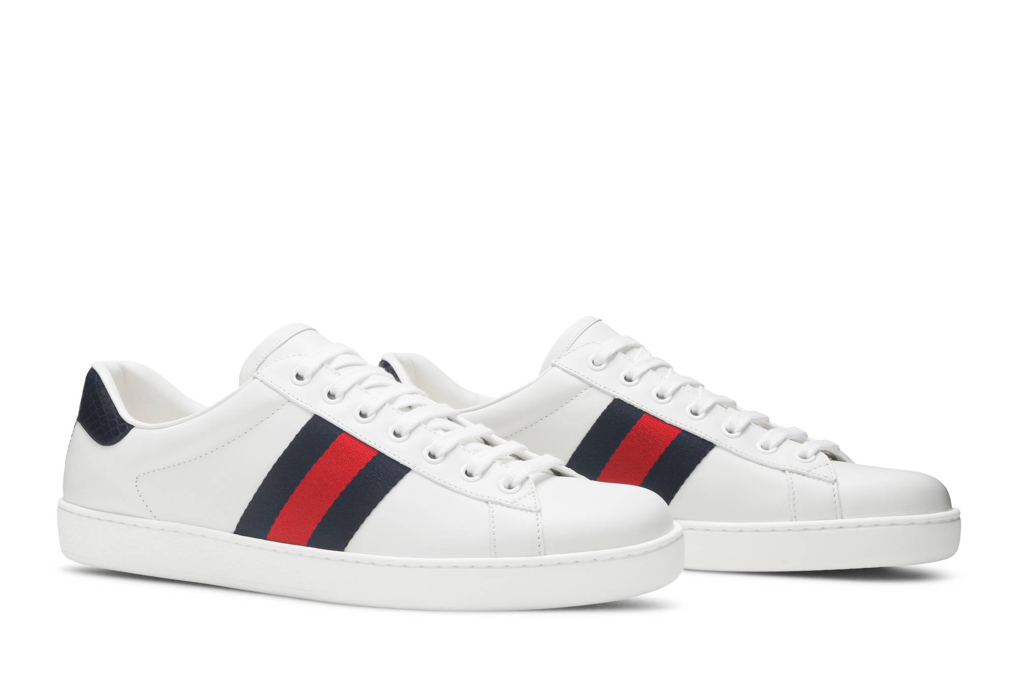 Gucci Ace Leather 'White Blue' - 8