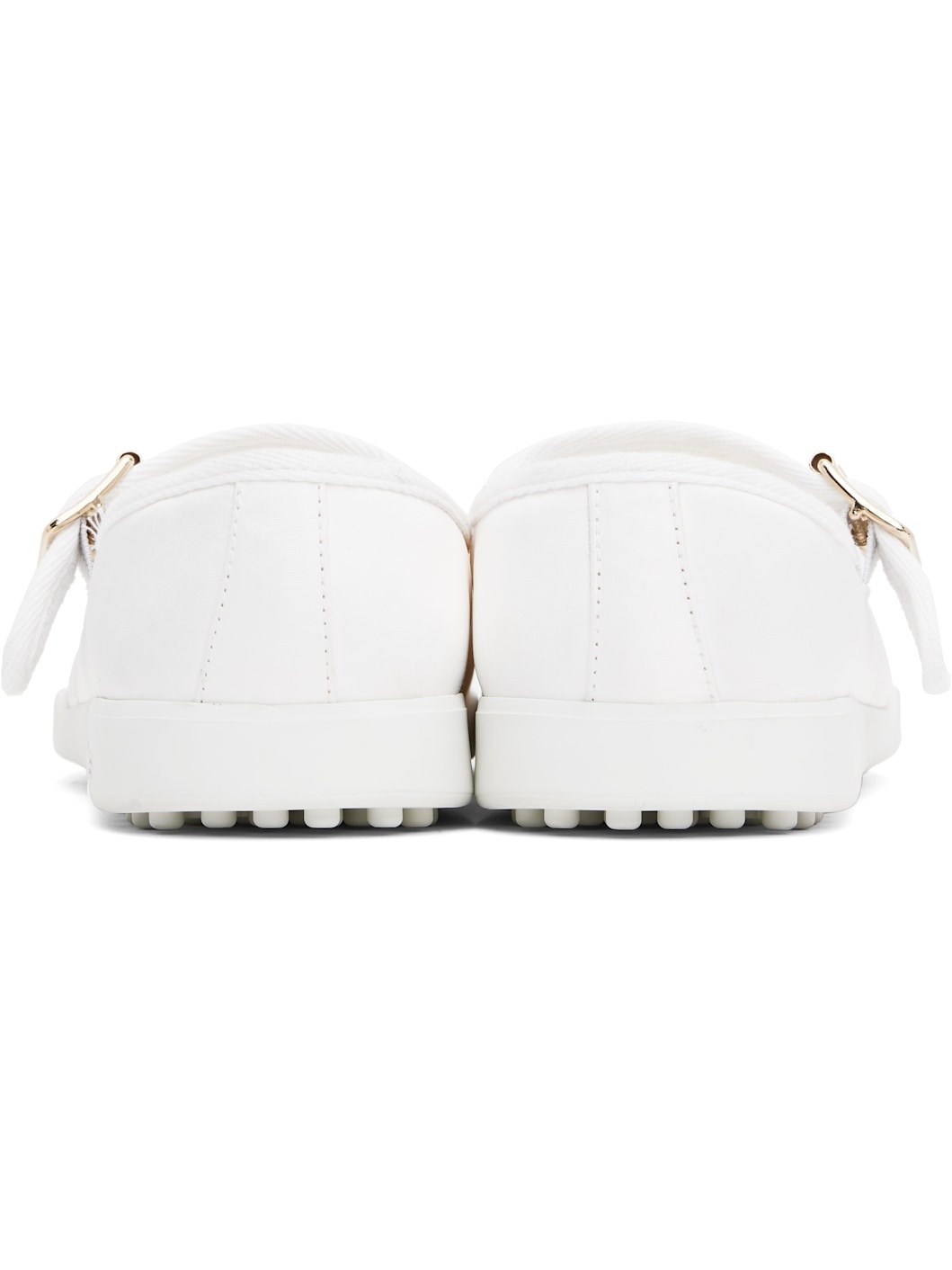 White Moe Mary Jane Ballerina Flats - 2