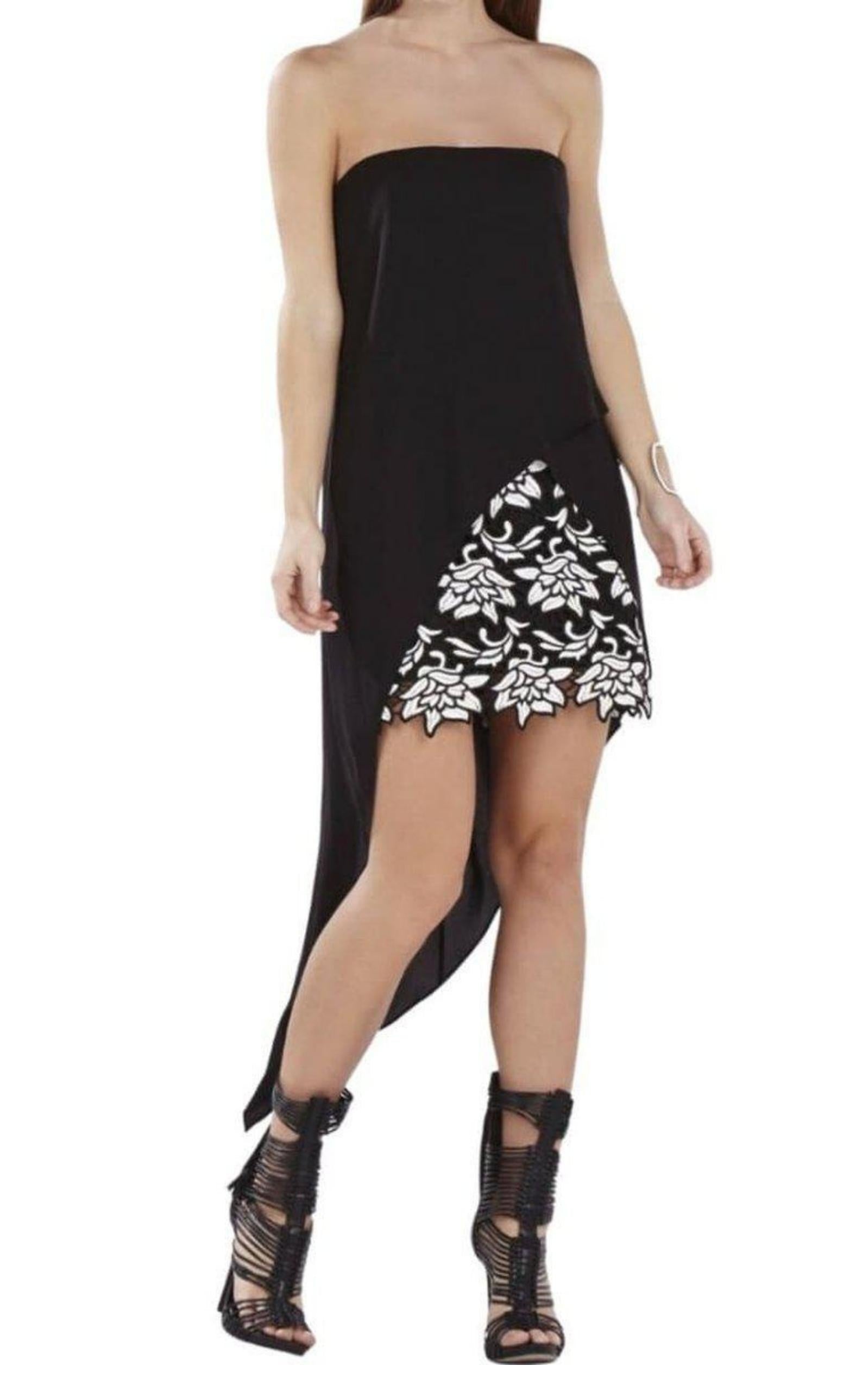 パーティードレス Krystin Strapless Asymmetrical Hem Dress Other Designers BCBGMAXAZRIA - Krystin Strapless