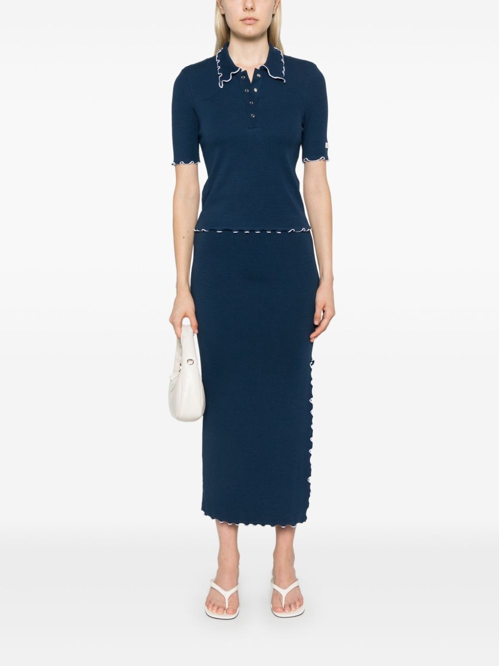 ribbed midi skirt - 2