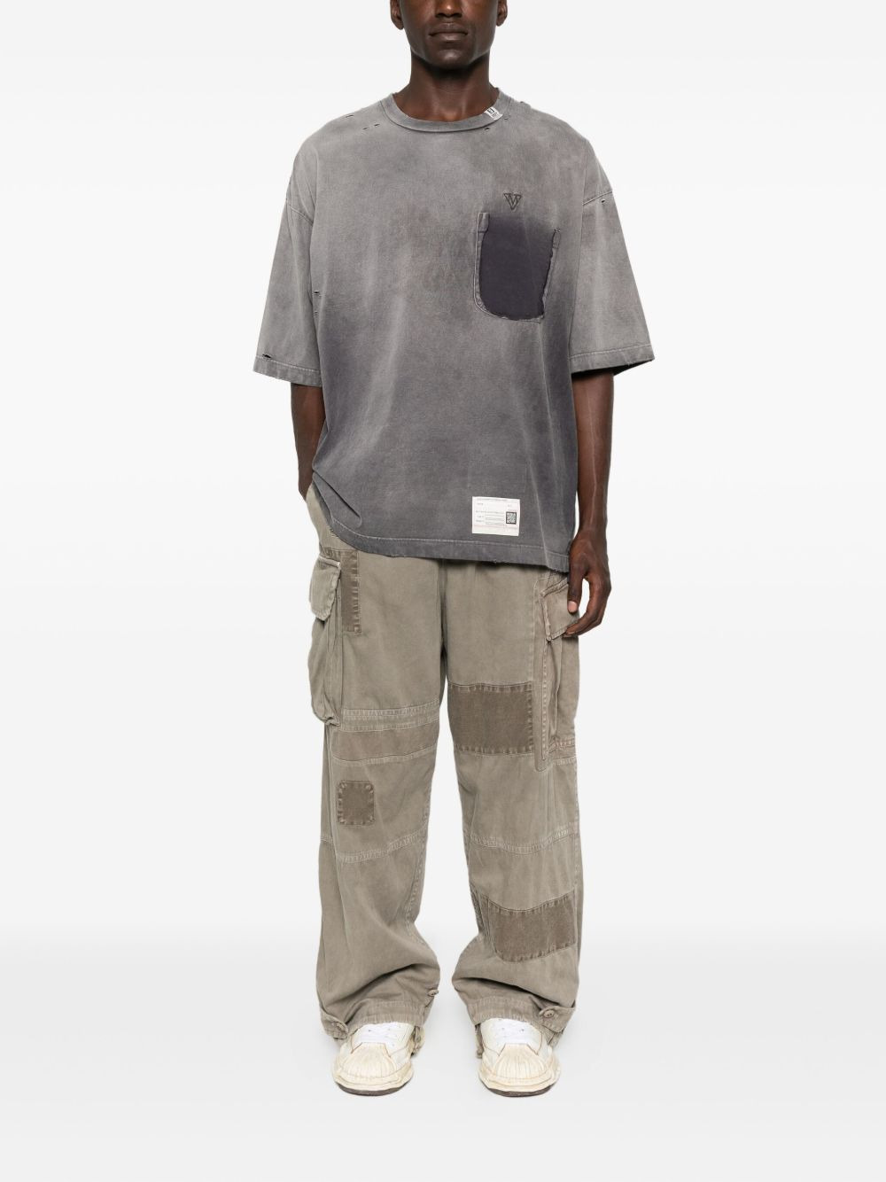 FADED-EFFECT  POCKET T-SHIRT - 2