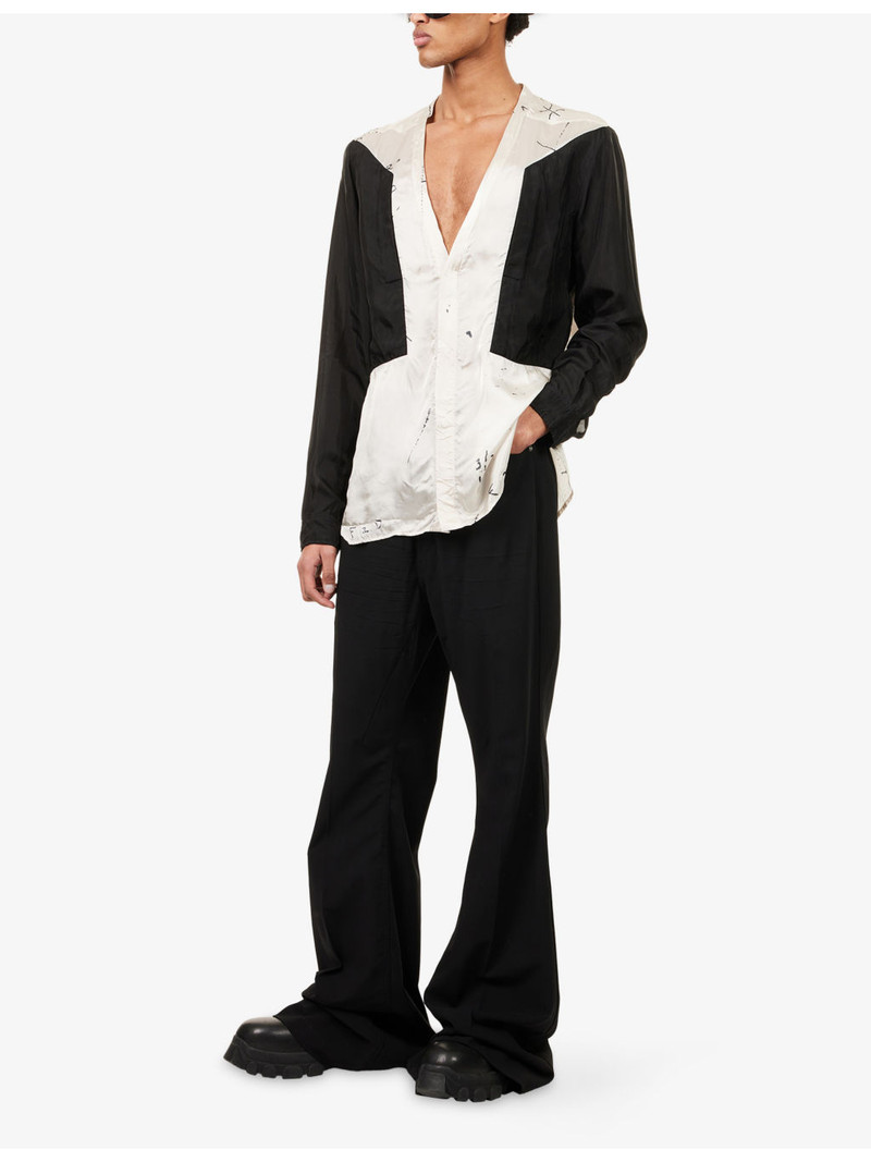 Rick Owens Larry Fogpocket Satin Shirt outlook