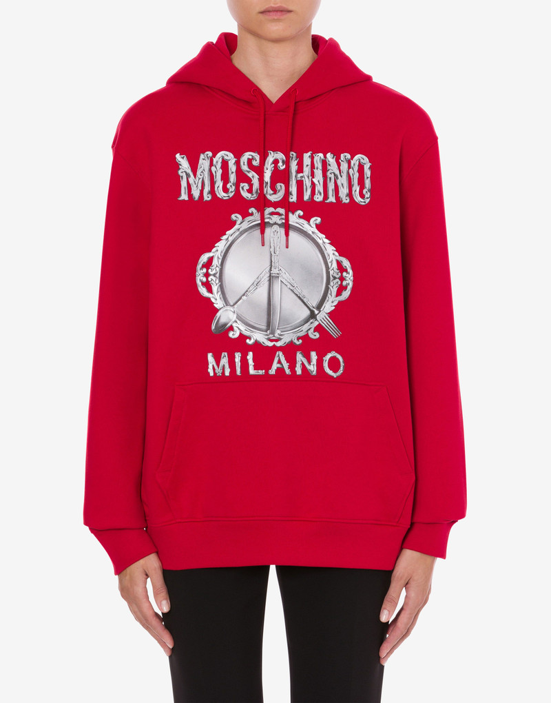 Moschino CUTLERY LOGO ORGANIC COTTON HOODIE outlook