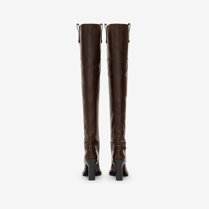 Leather Cavalier Thigh-high Heel Boots 3