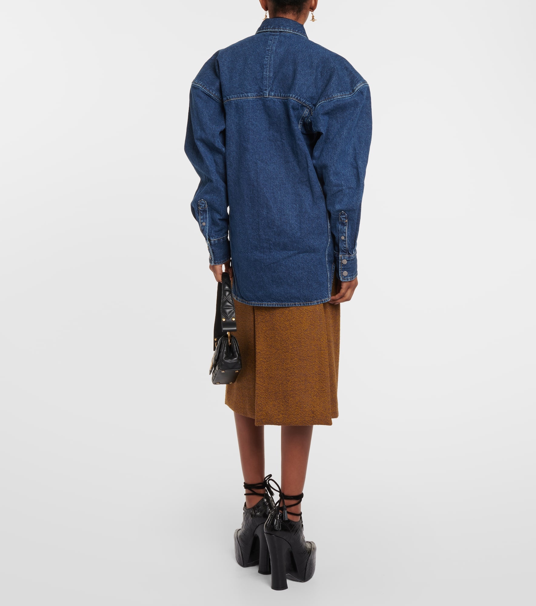 Logo denim shirt - 3