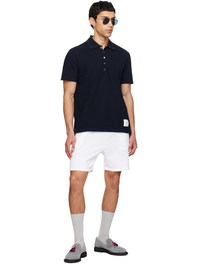 Thom Browne White Pique Loopback Sweat Shorts outlook