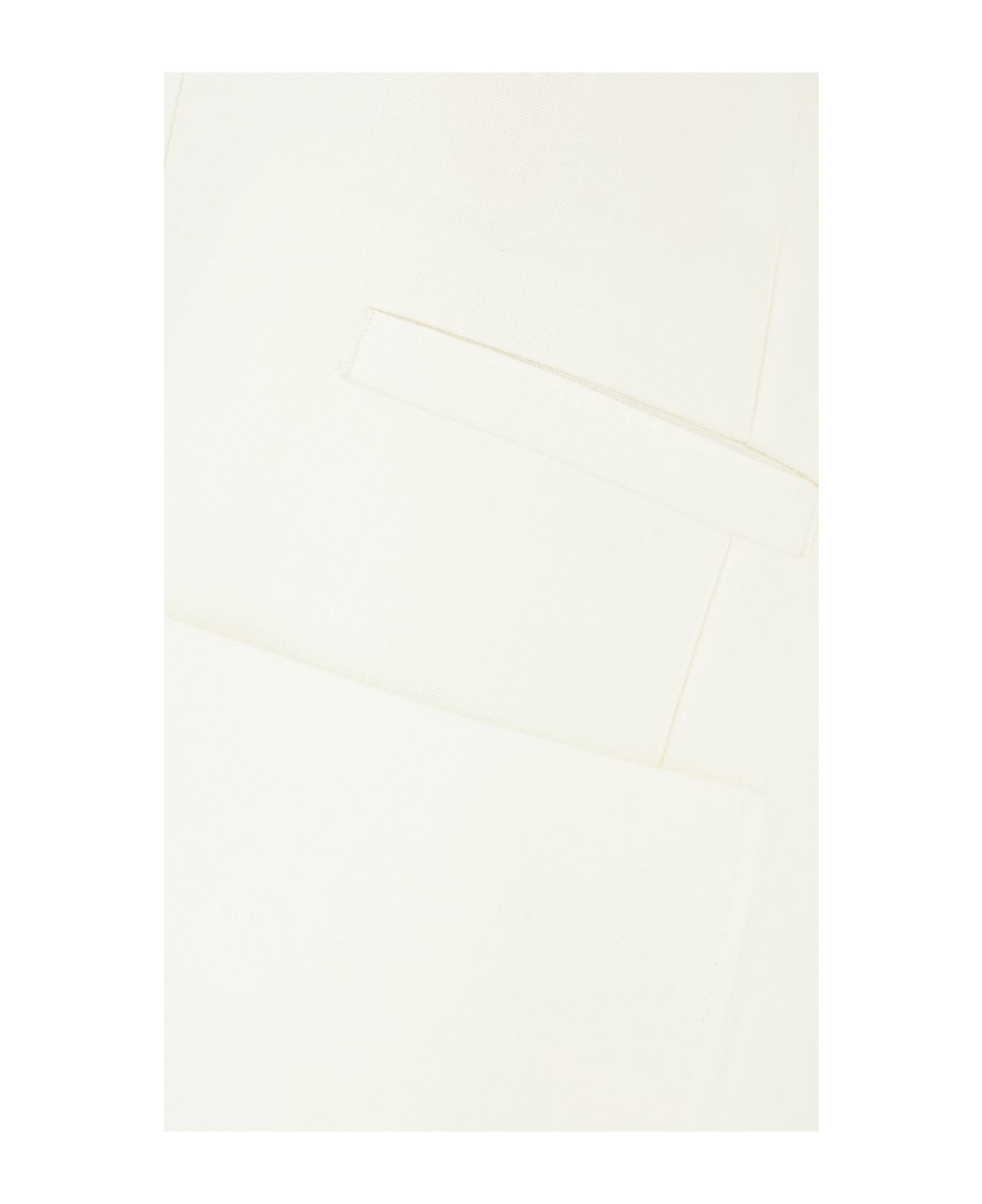Ivory Linen Blazer - 3