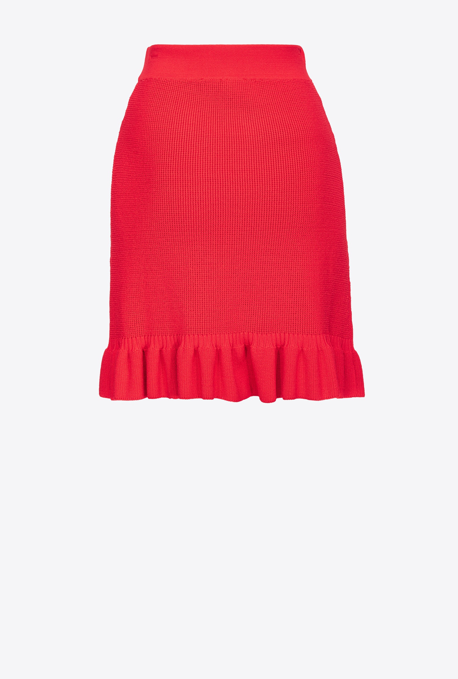 KNIT MINI SKIRT WITH FLOUNCE - 2
