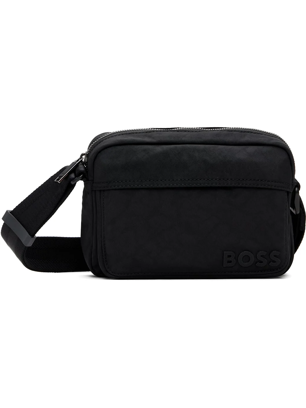 Black Canvas Shoulder Bag - 1