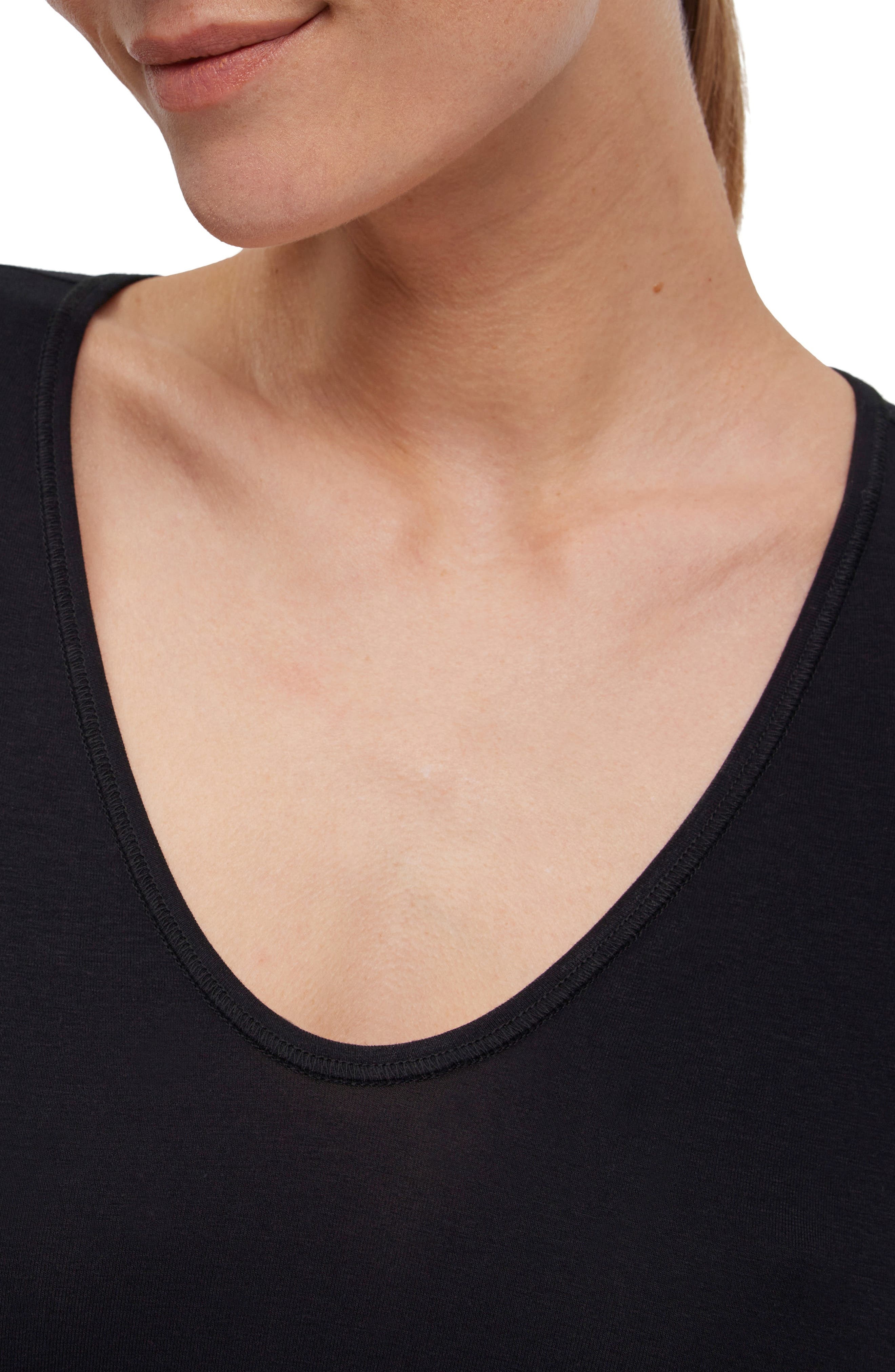 Falke Daily Climate Control Cotton Blend T-Shirt in Black at Nordstrom - 3