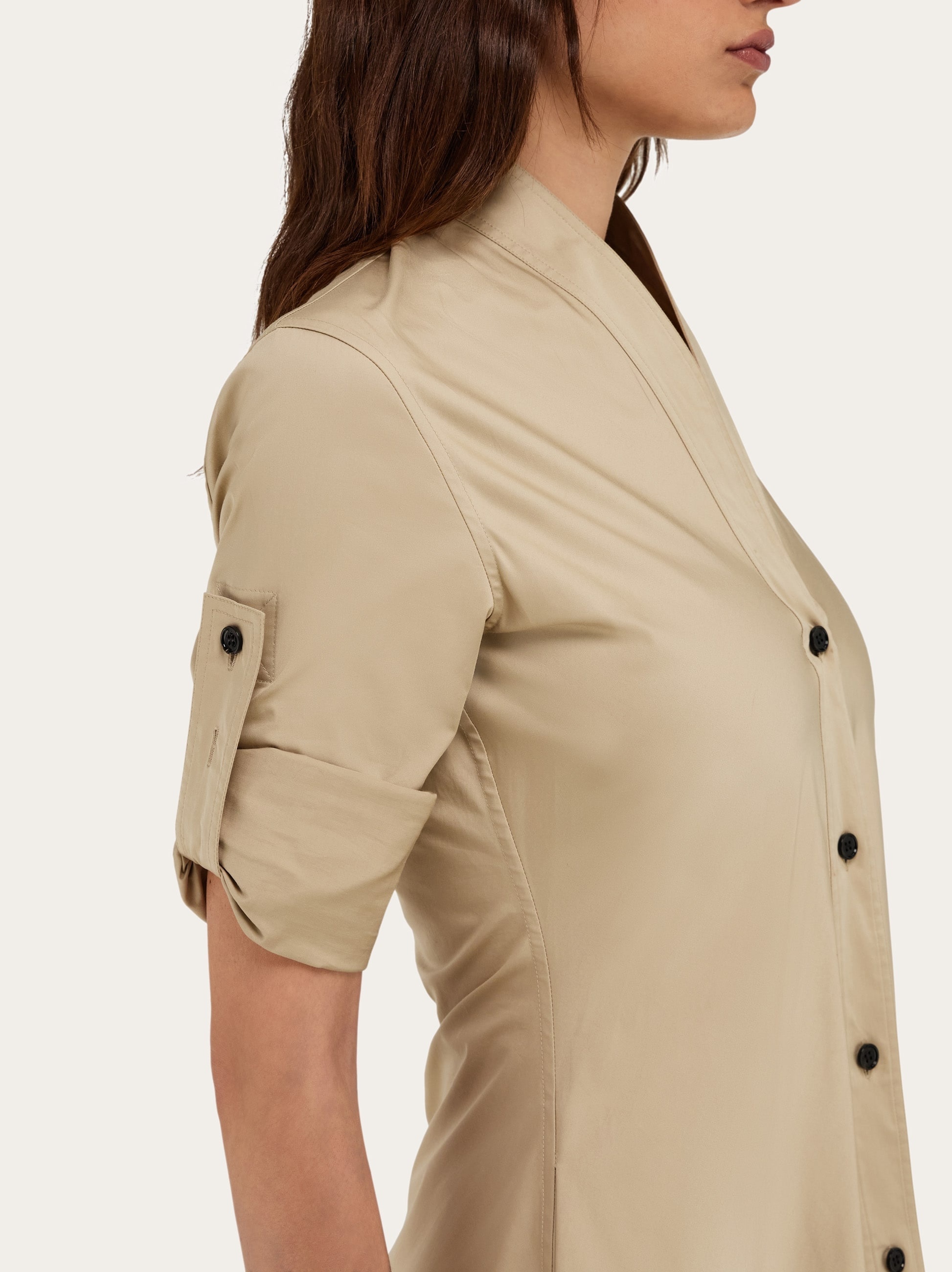 Shirt dress with handkerchief hem - 6