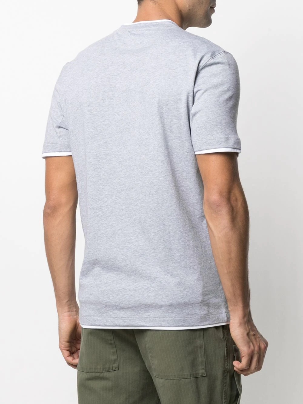 contrast-trim T-shirt - 4