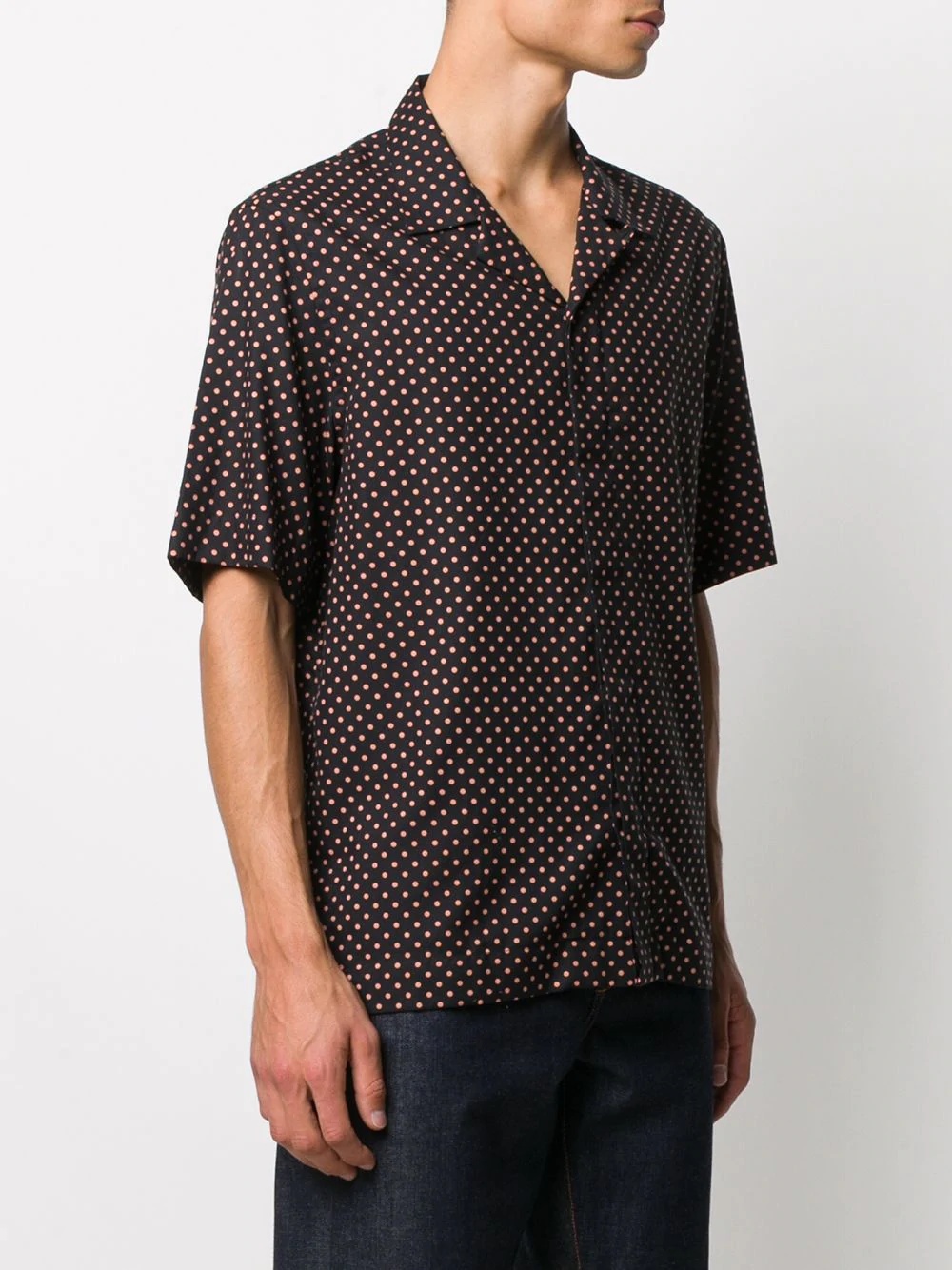 short-sleeved polka dot shirt - 3