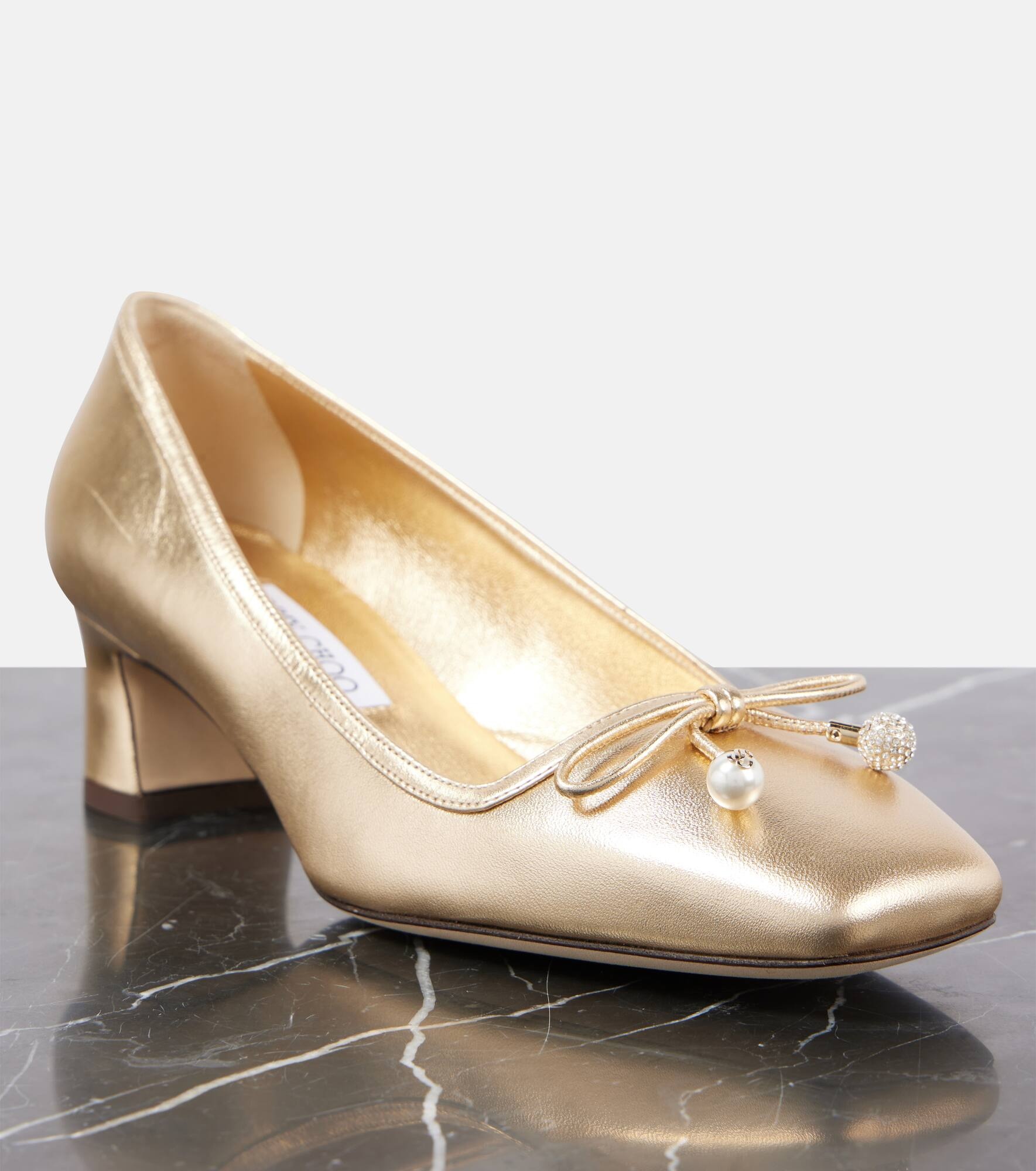 Elme 45 metallic leather pumps - 6