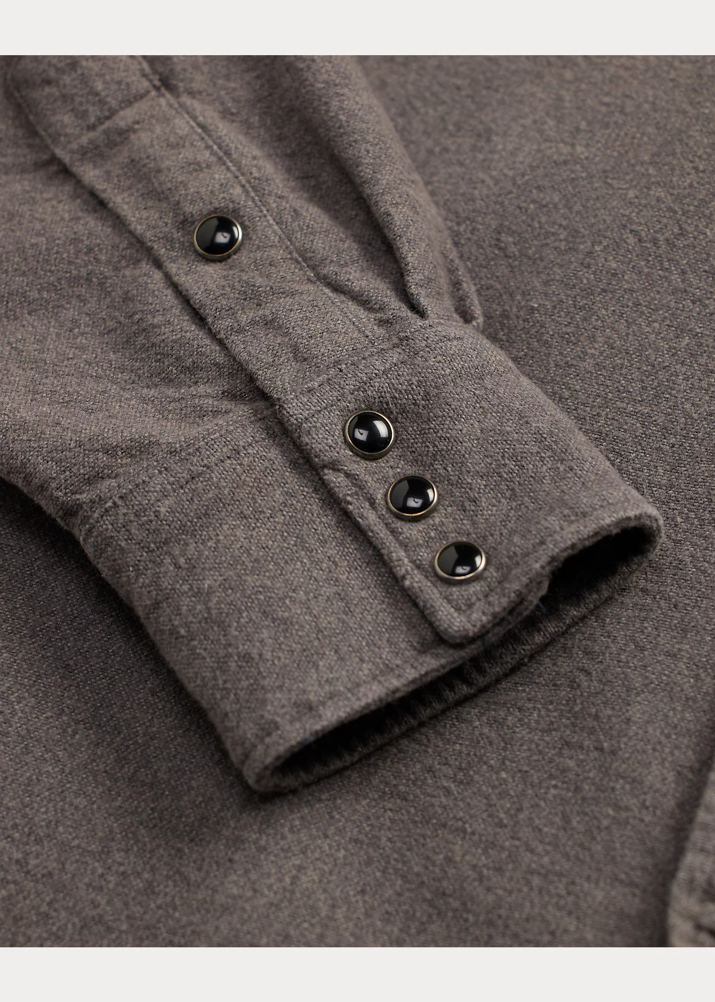 Slim Fit Chamois Western Shirt - 4
