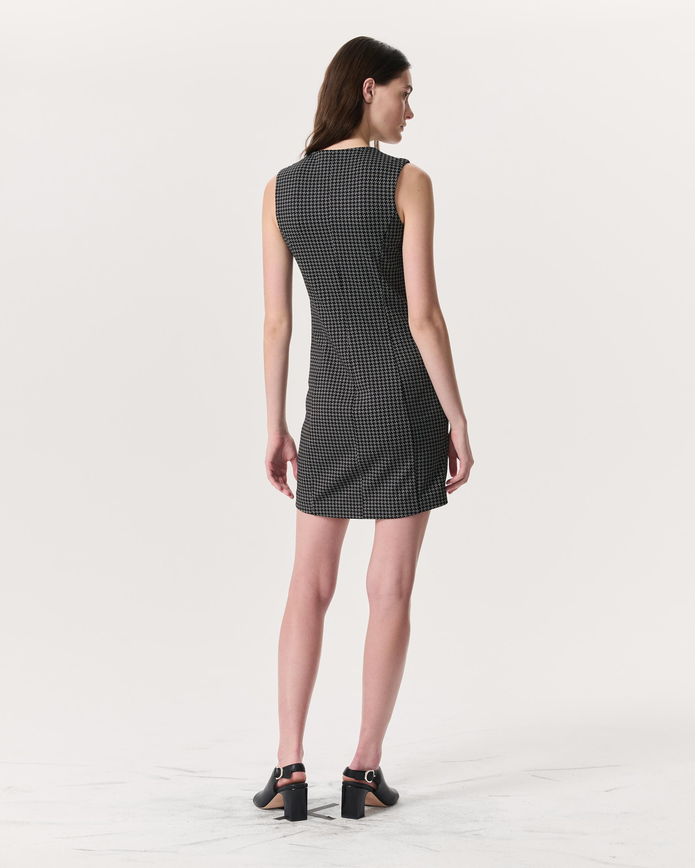Irina Houndstooth Ponte Mini Dress - 5