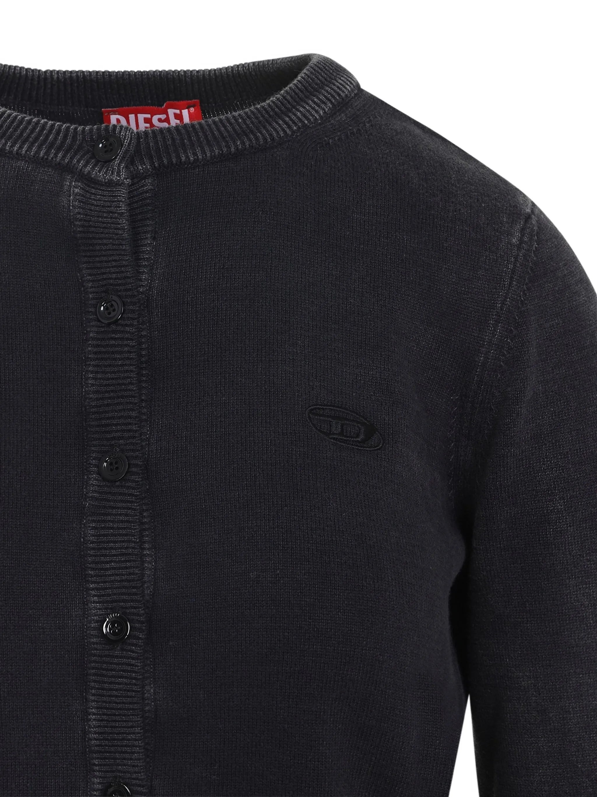 Diesel Button-fastening Logo-embroidered Cardigan - 4