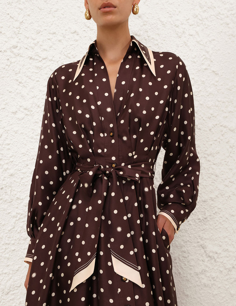 DOT TUCK MIDI DRESS 5