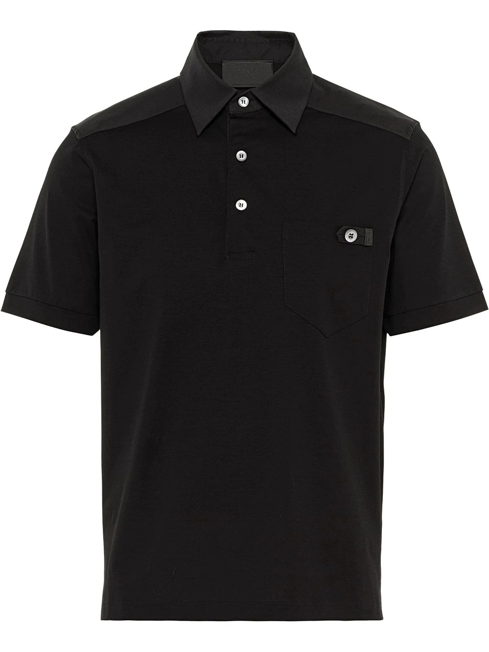 contrast-panel polo shirt - 1