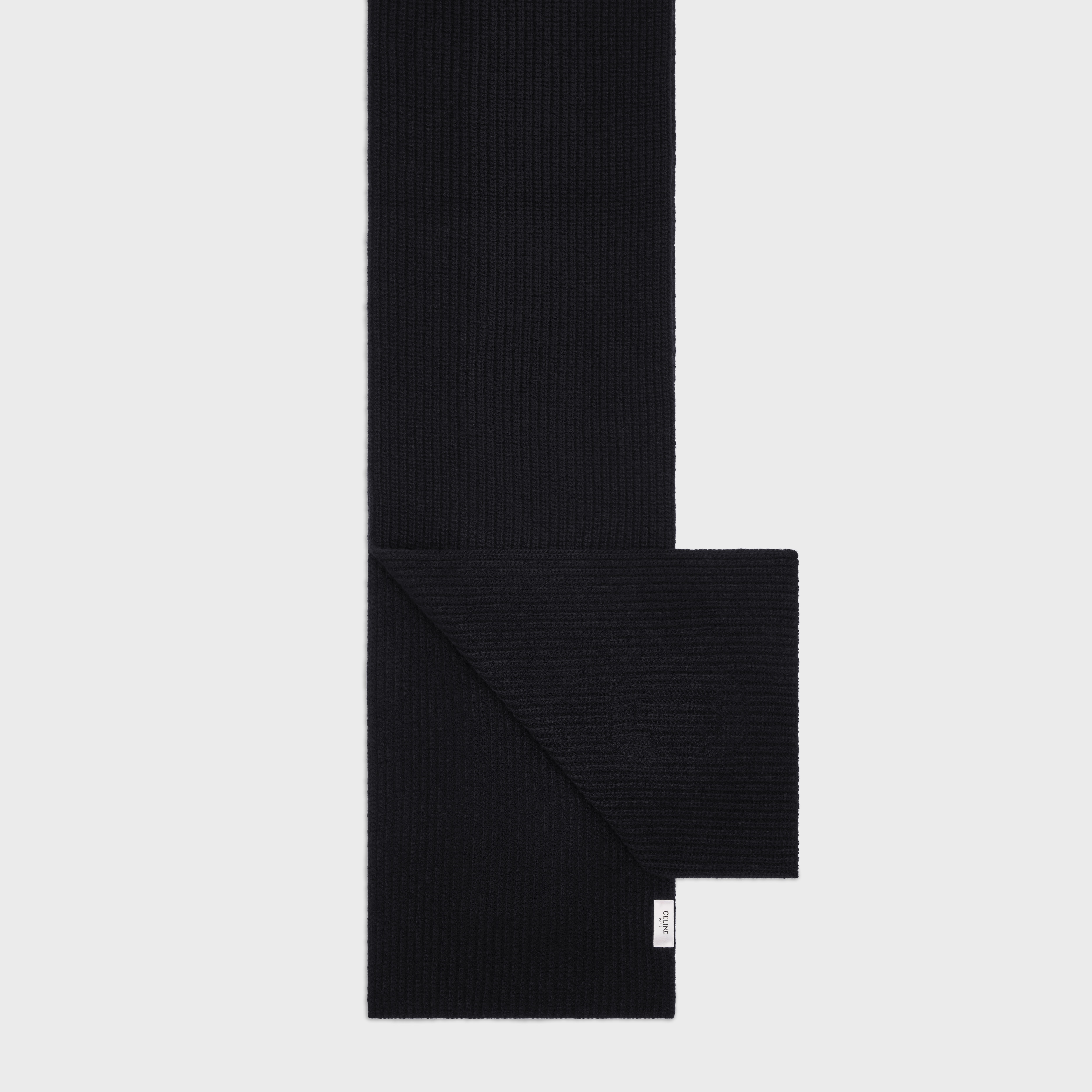 INITIAL SCARF in ribbed wool - 3