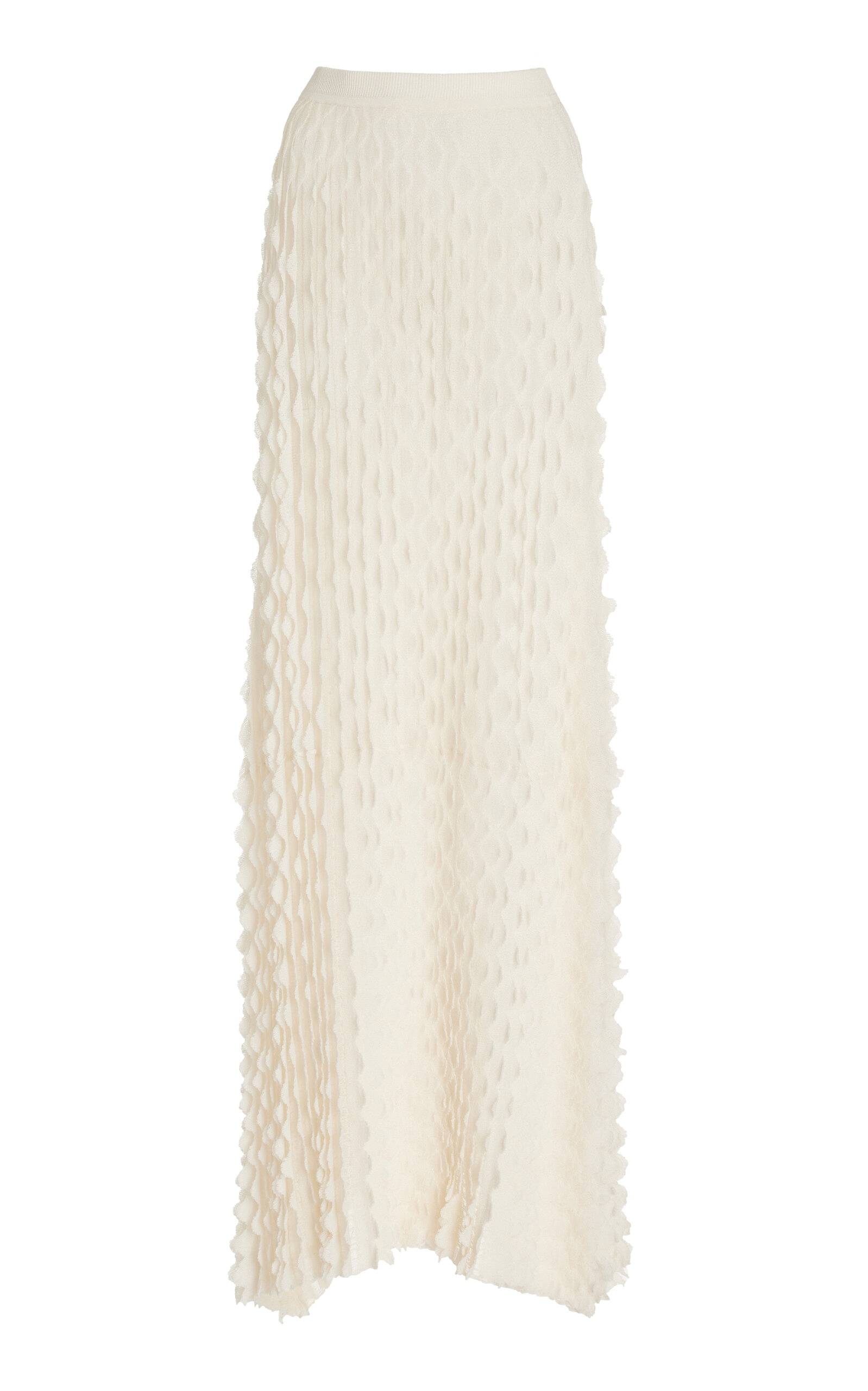 Willa Textured Cotton-Blend Maxi Skirt white - 2